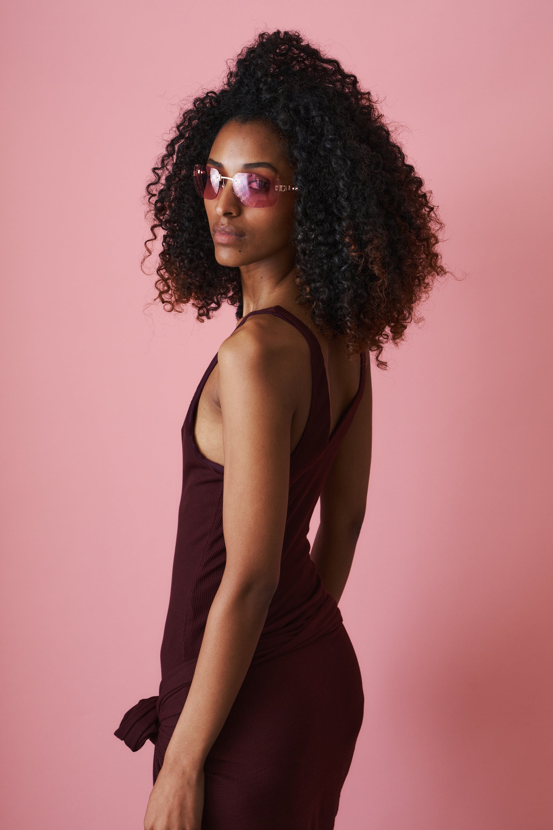 Dark Grape Midi Dress
