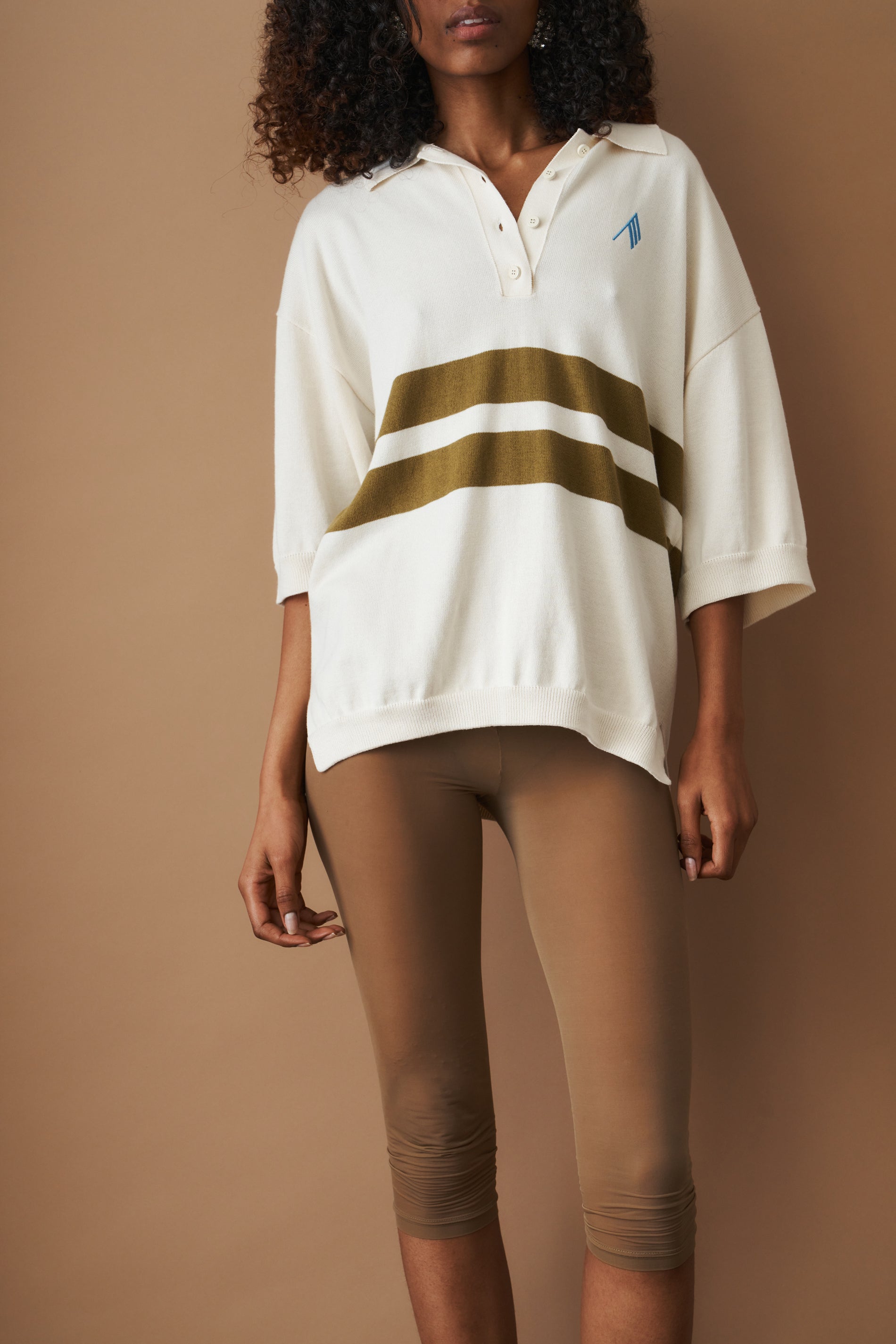 Light Yellow and Dark Brown T-Shirt
