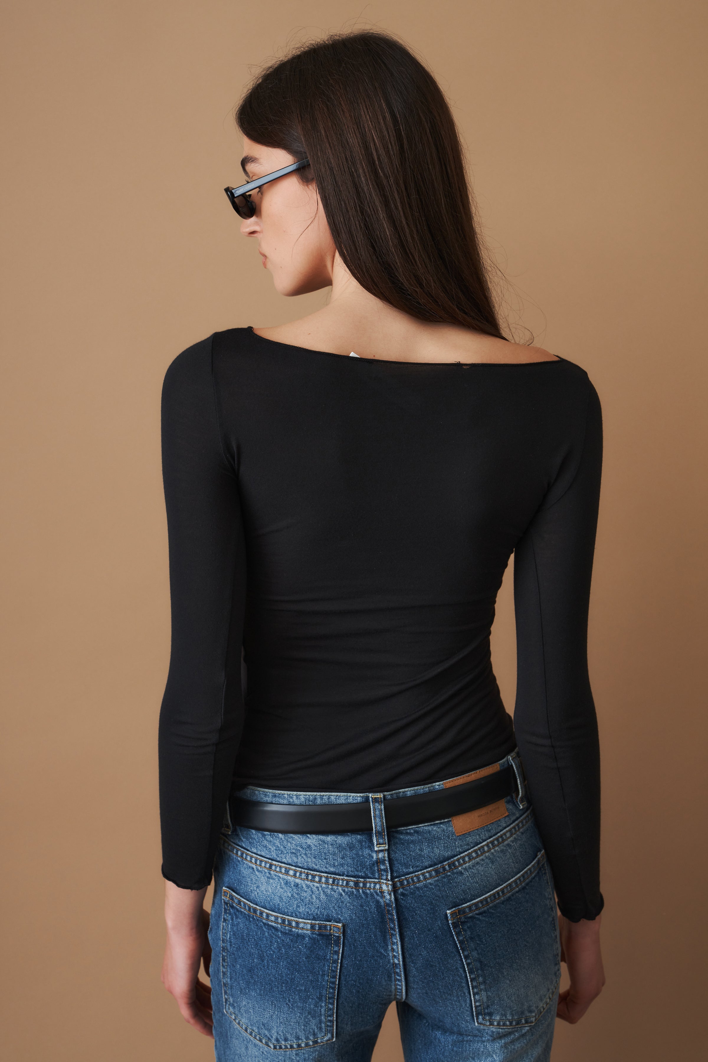 Boatneck Long Sleeve Black