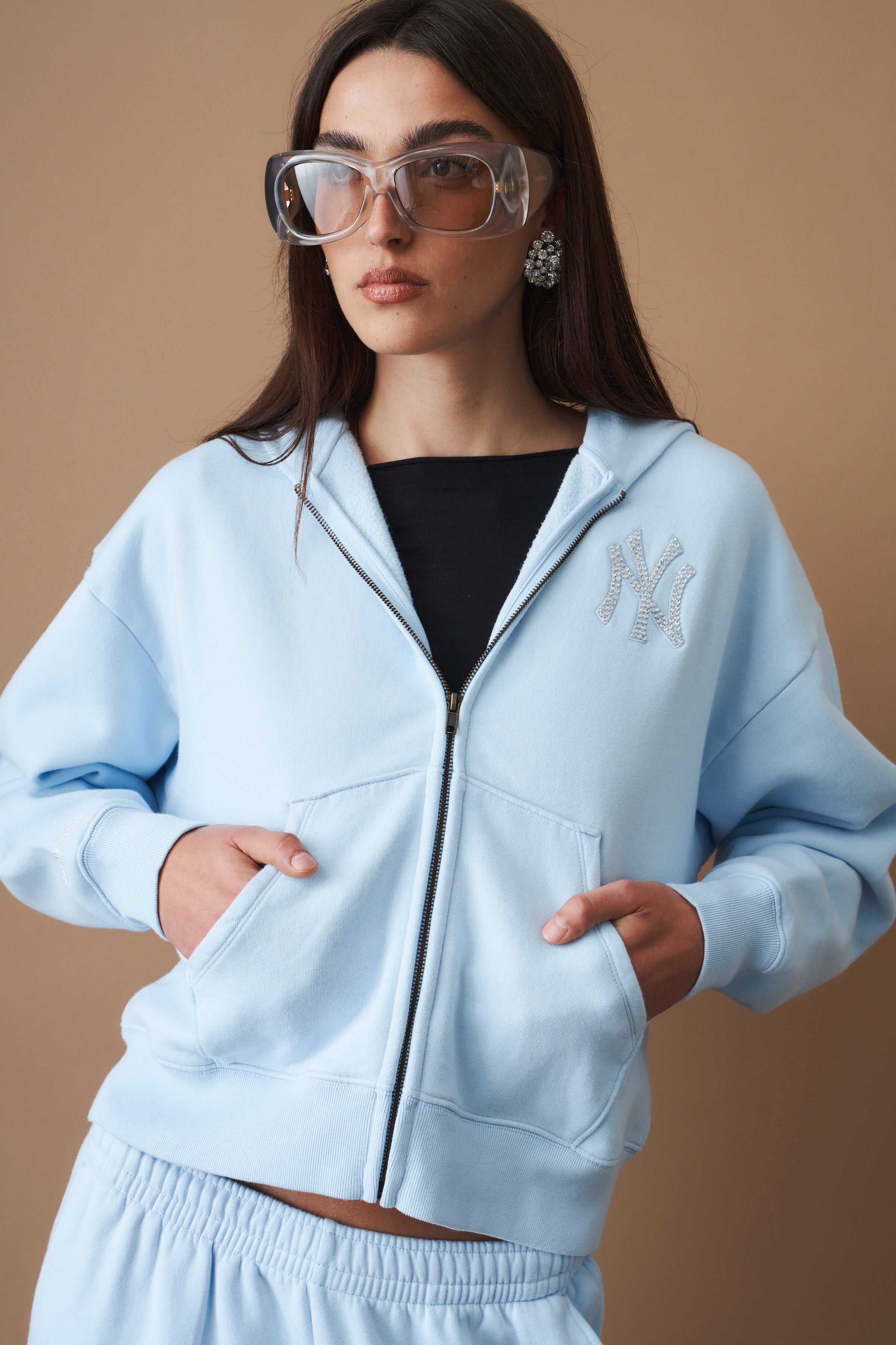 Yankees Krystal Zip Hoodie