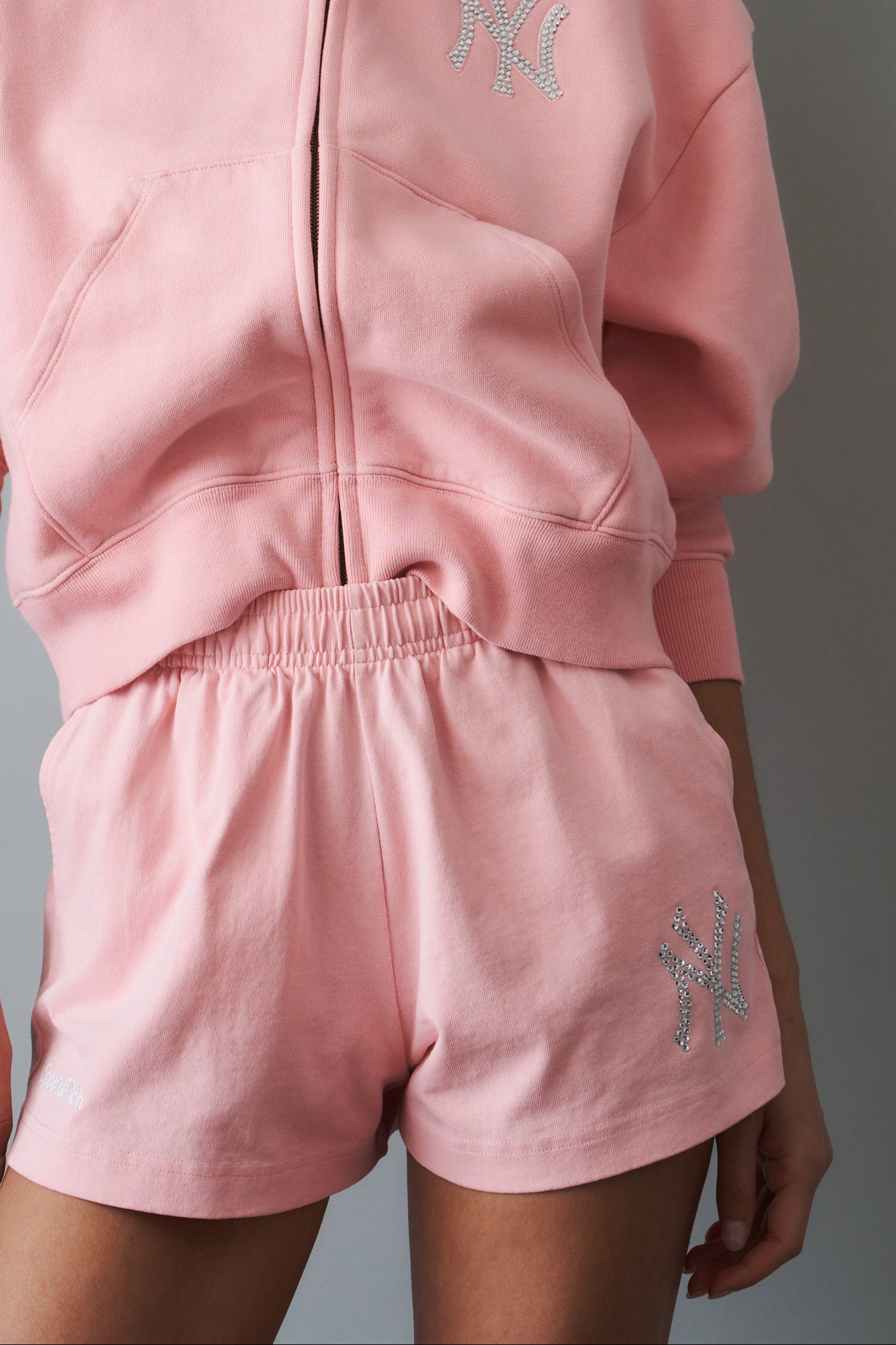 Yankees Krystal Disco Short — Candy/White