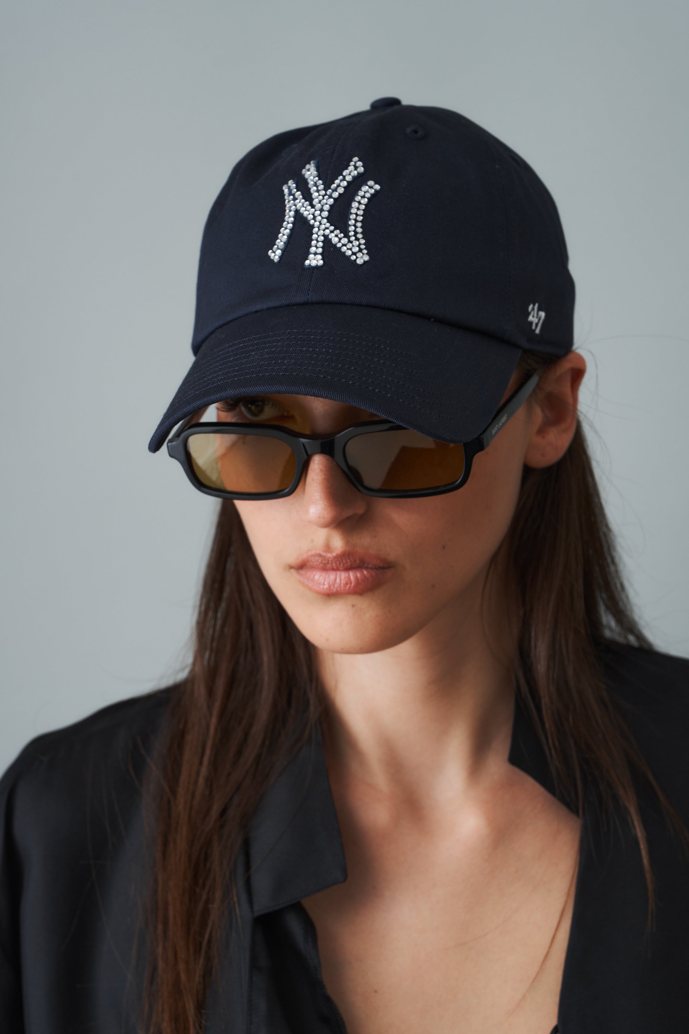 Yankees Krystal Hat — Dark Navy/White
