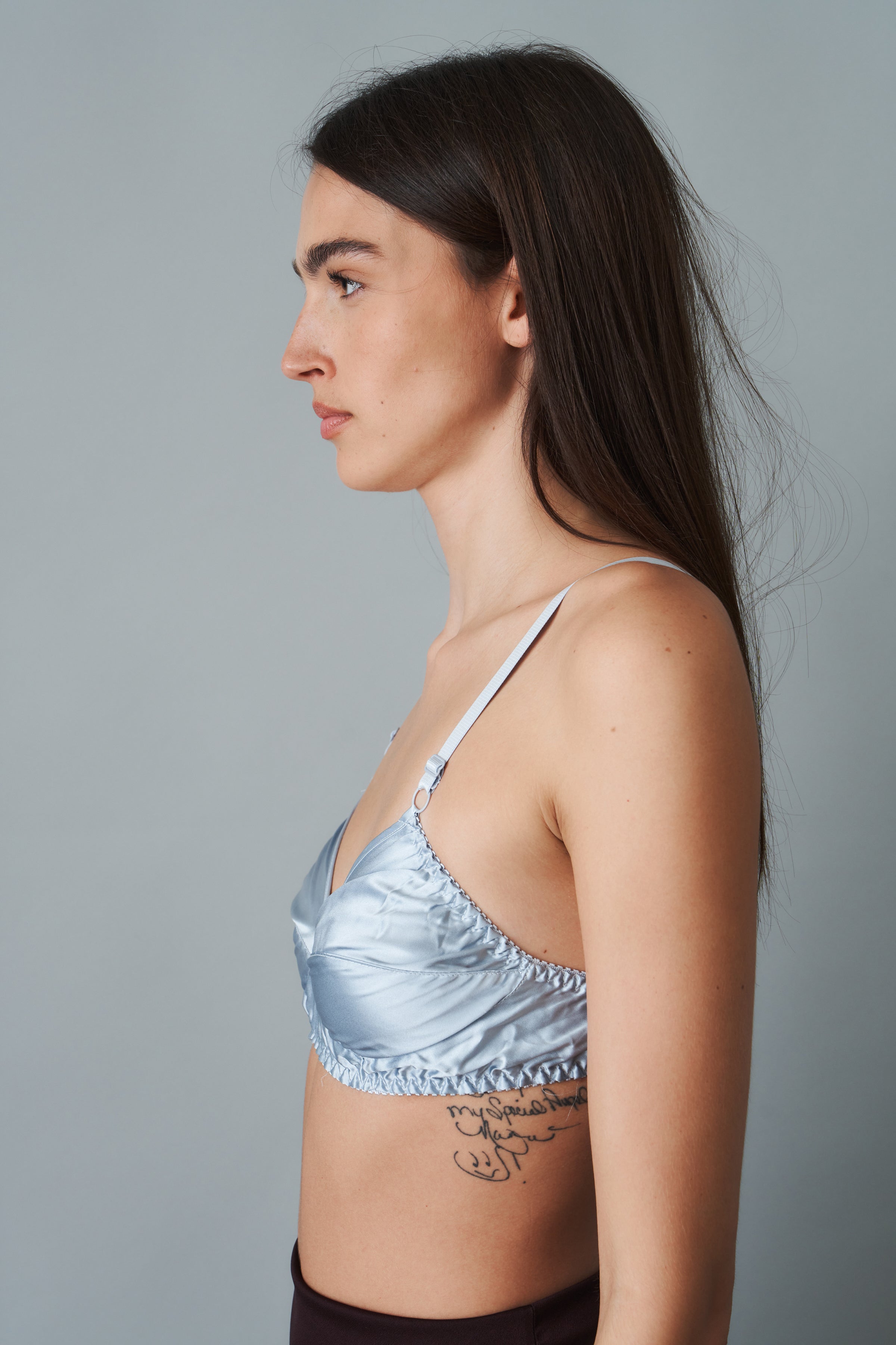 Belmont Blue Silk Bra