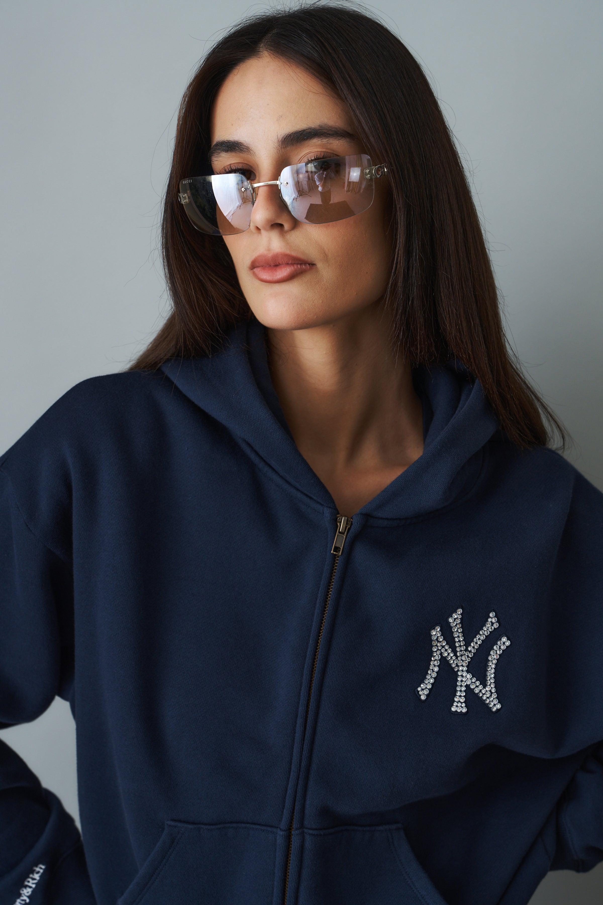 Yankees Krystal Zip Hoodie