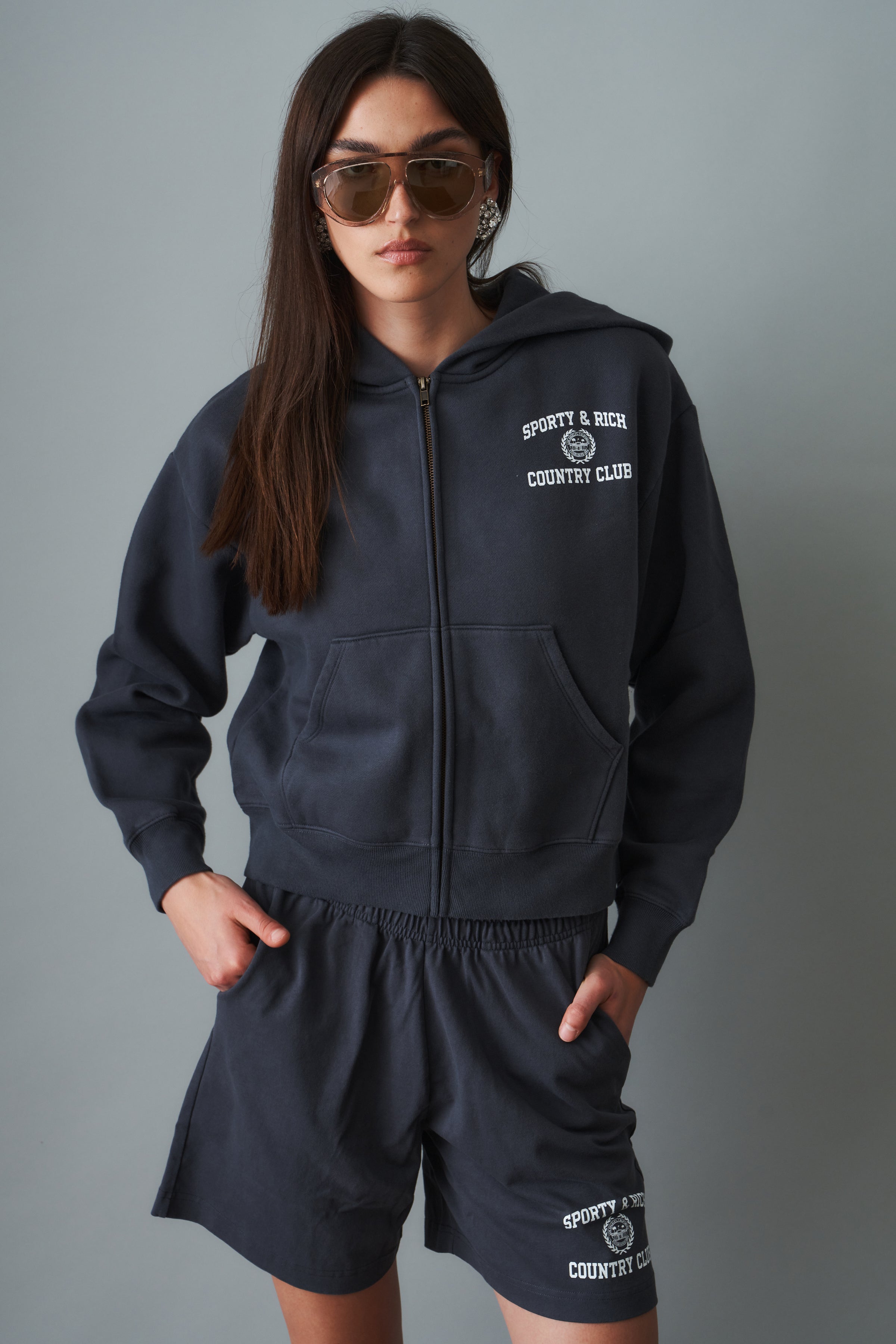 Varsity Crest Gym Short Carbon