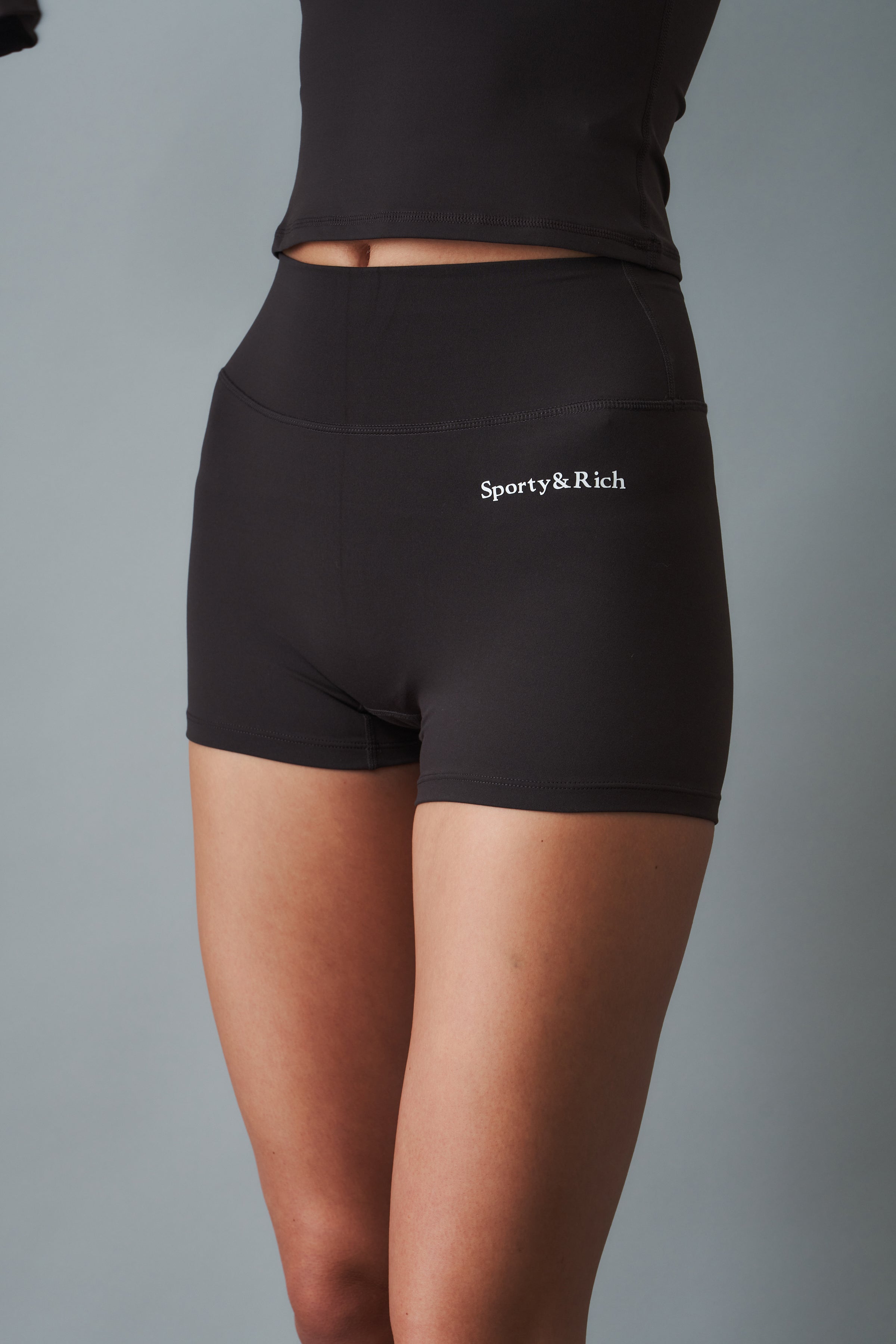 Serif Logo Mini Biker Short