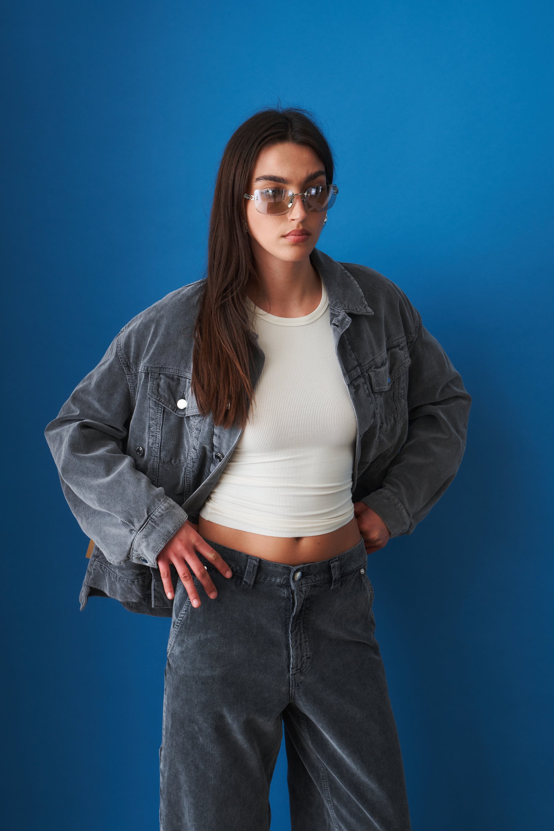 New Janet Velvet Pier Grey Jacket