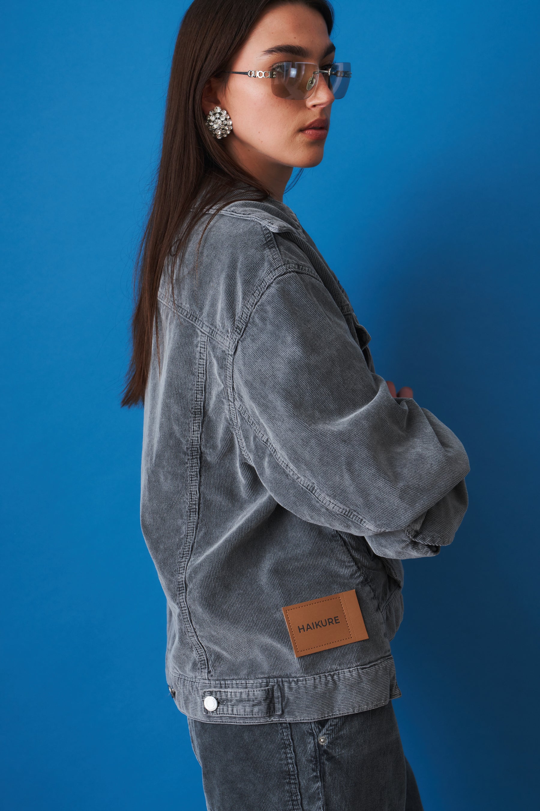 New Janet Velvet Pier Grey Jacket