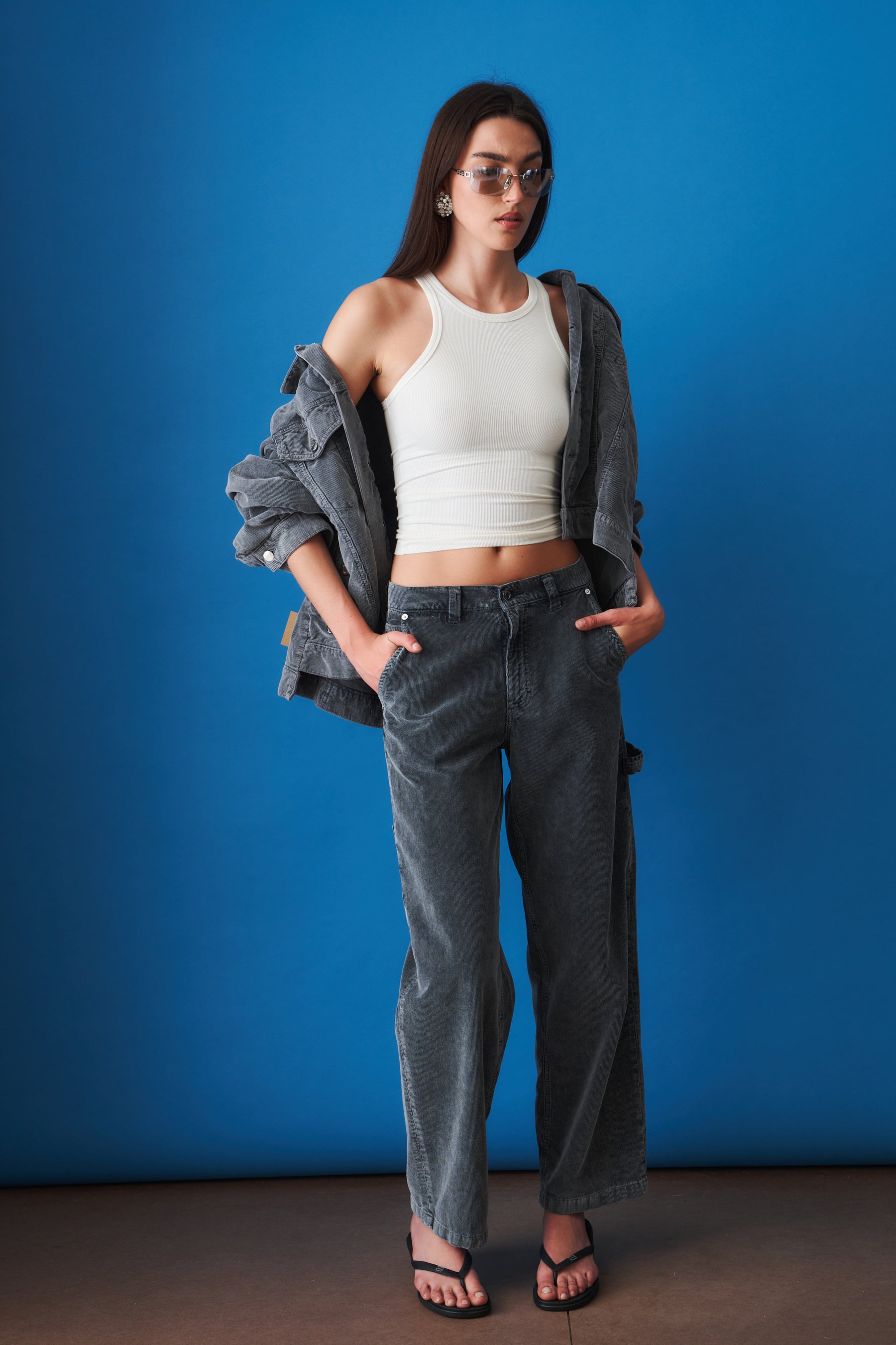 New Janet Velvet Pier Grey Jacket