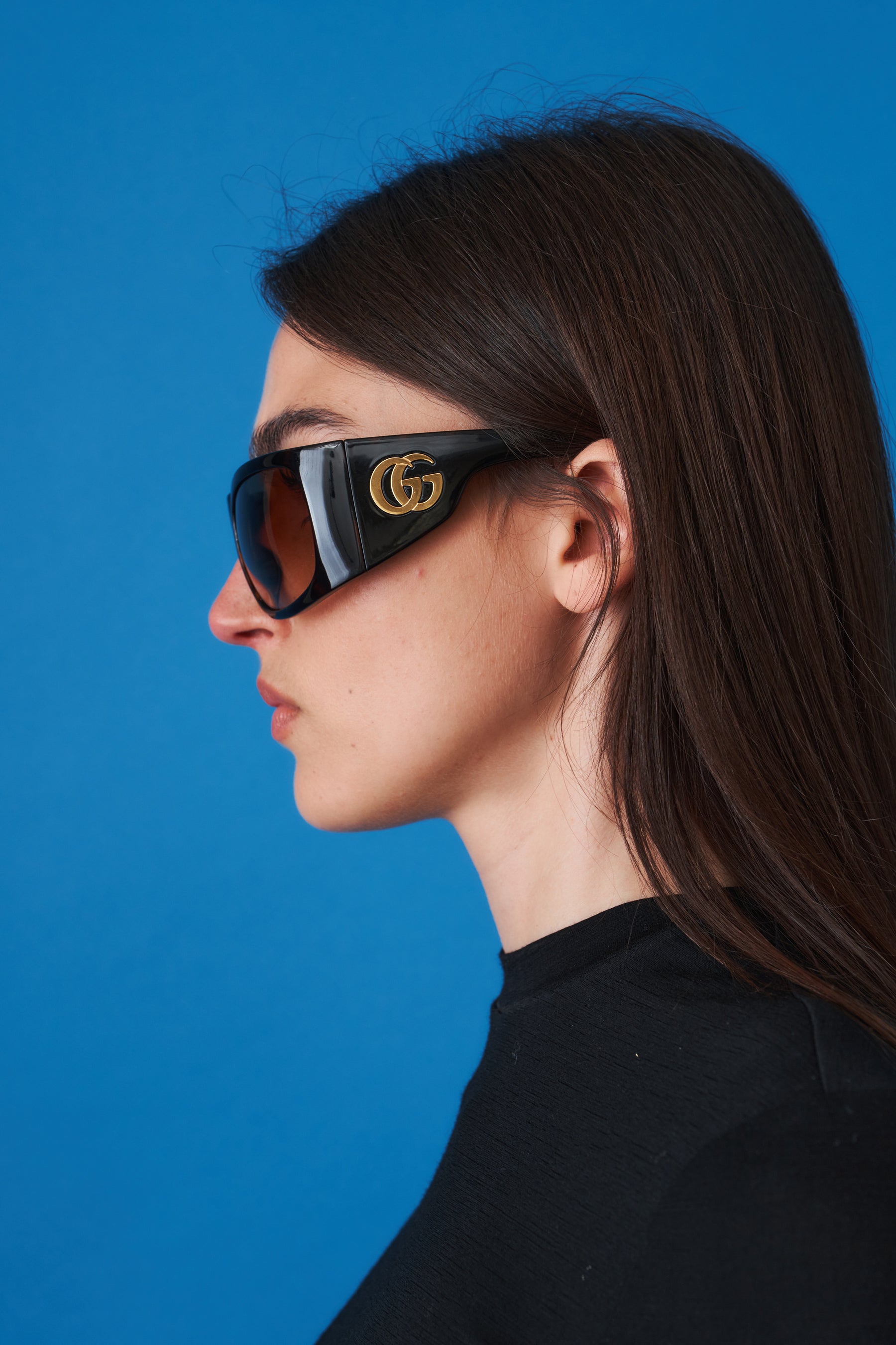 Black Sport Rectangle Sunglasses