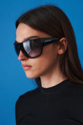 Black Sport Rectangle Sunglasses