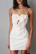 Cotton Flower Detail Mini Beach Dress