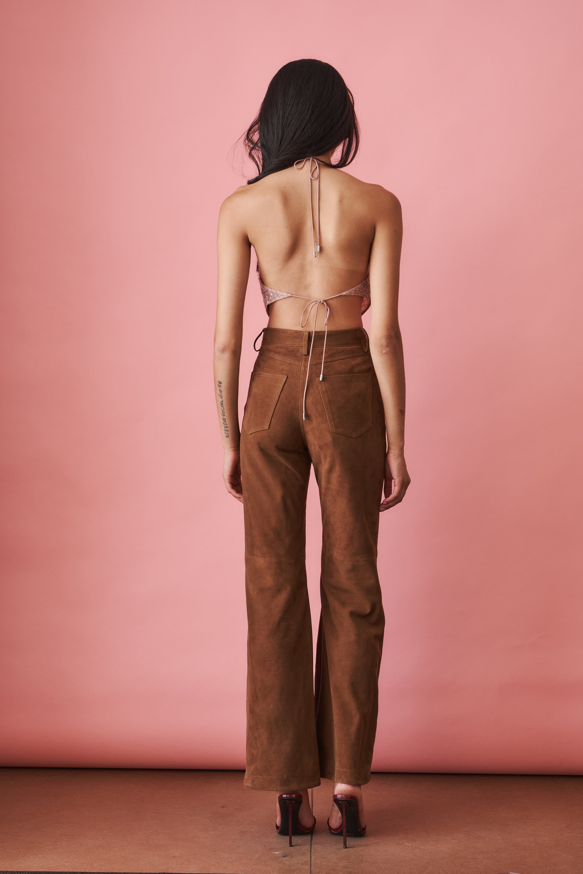 Suede High Waisted Pants