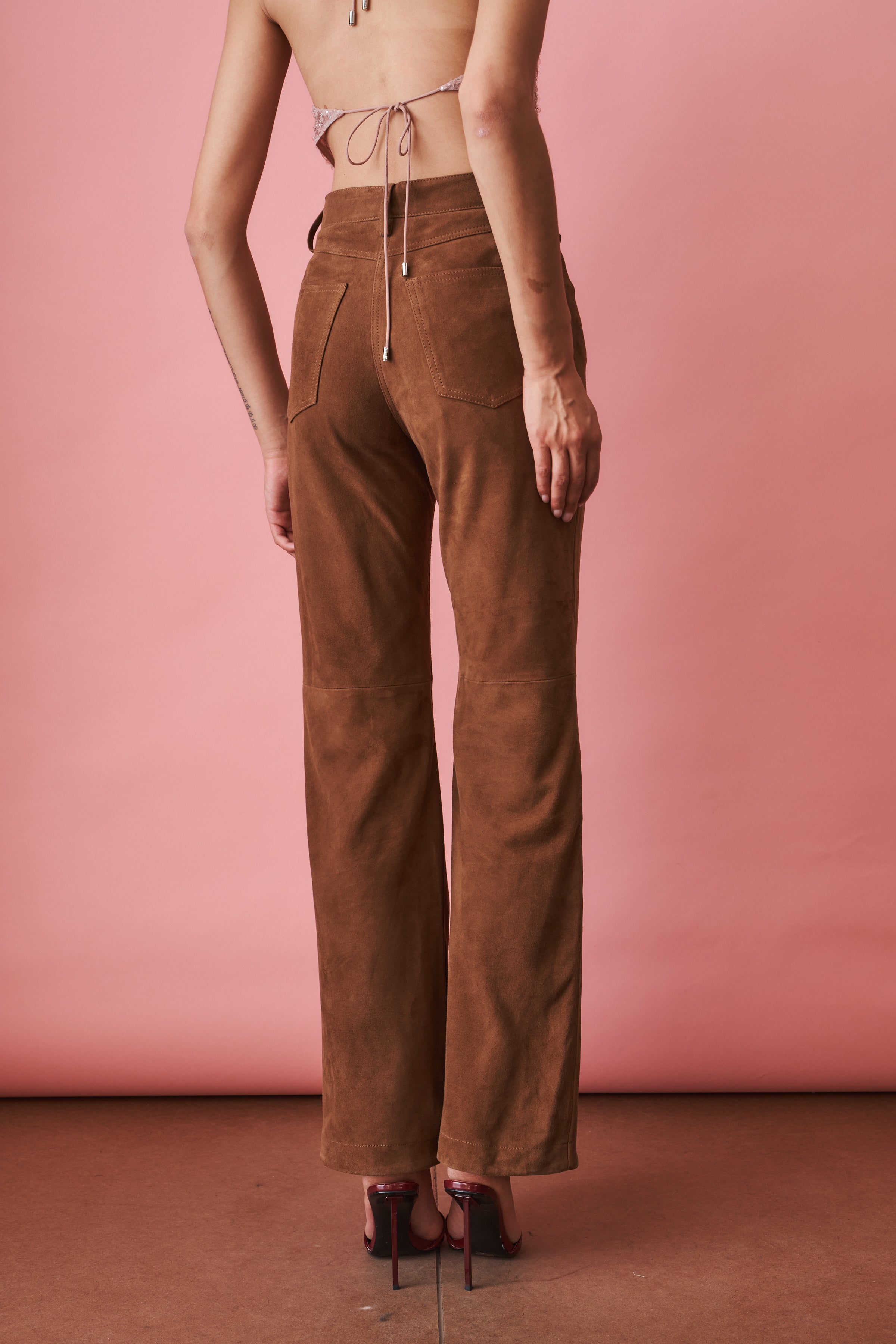 Suede High Waisted Pants