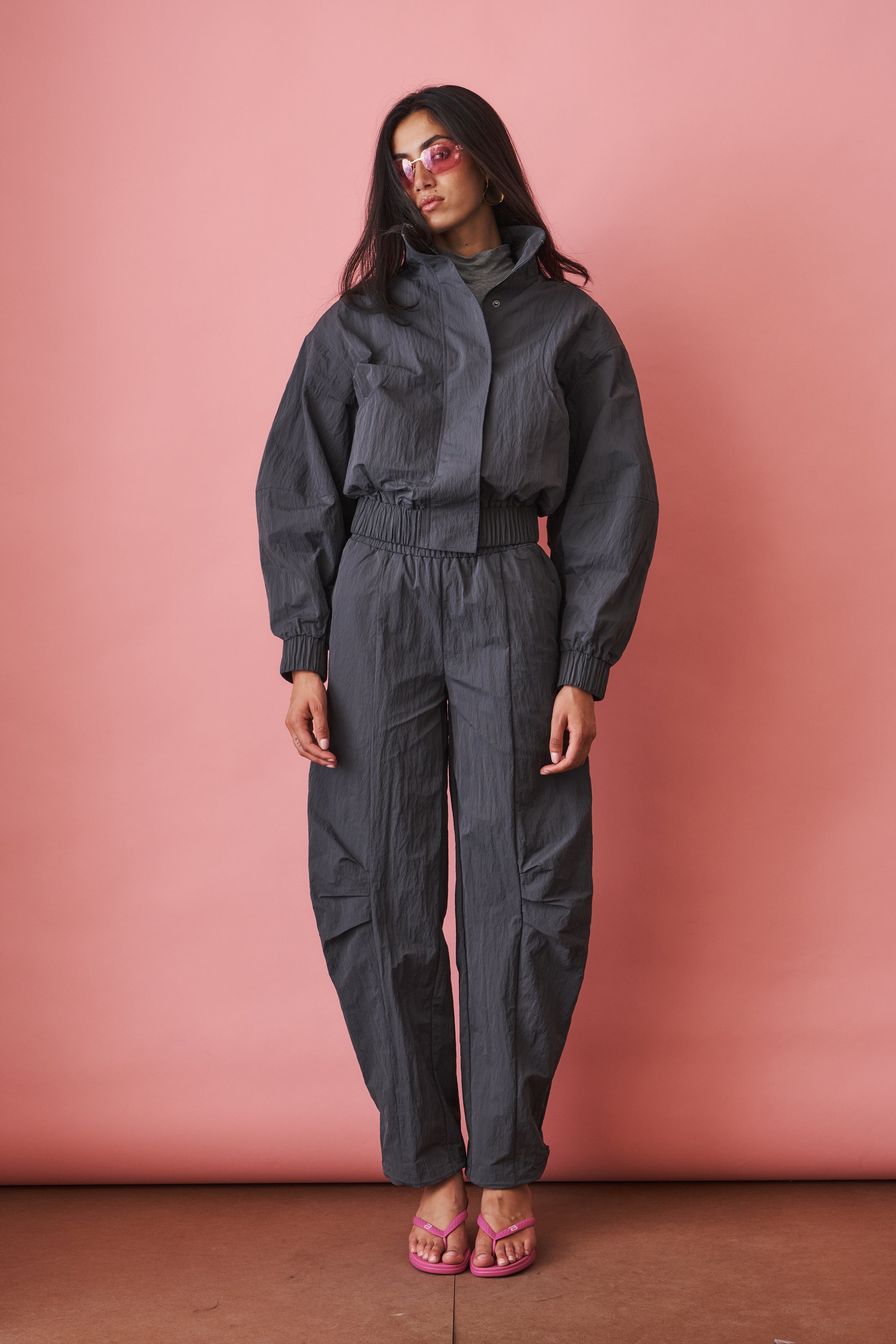 Cassia Pinstripe Track Pants