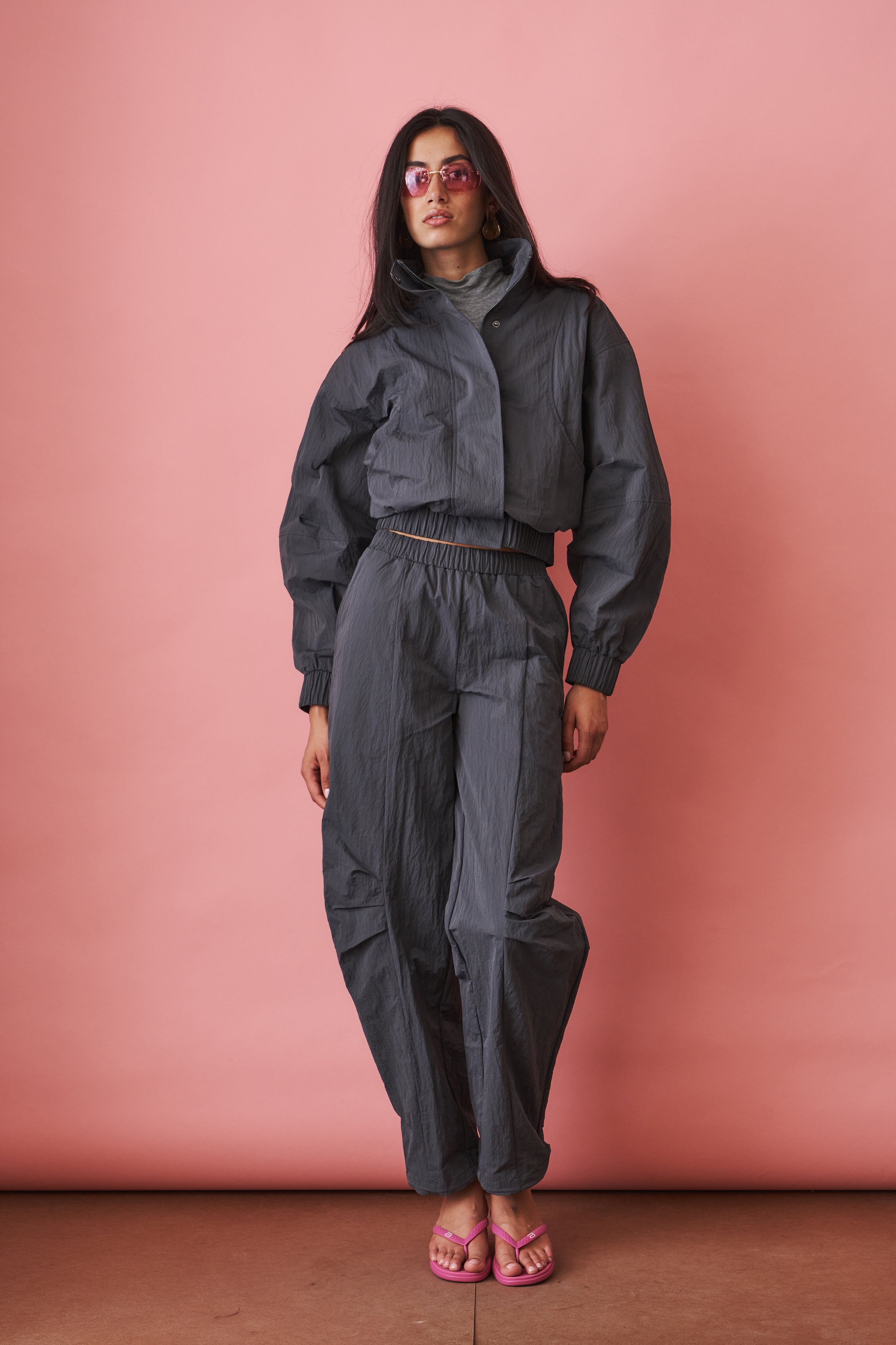 Sunni Pinstripe Track Jacket