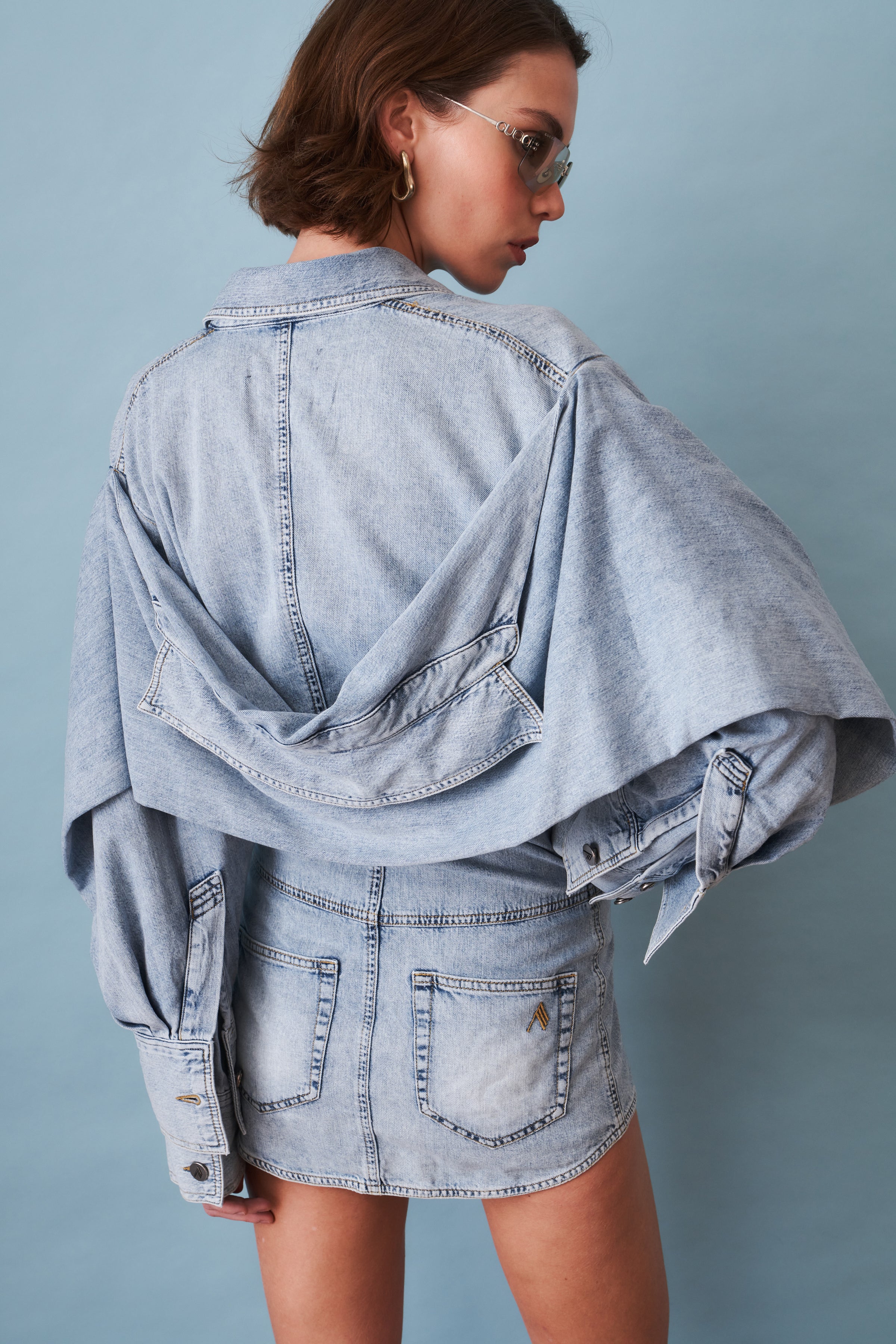 Blue Chambray Mini Dress