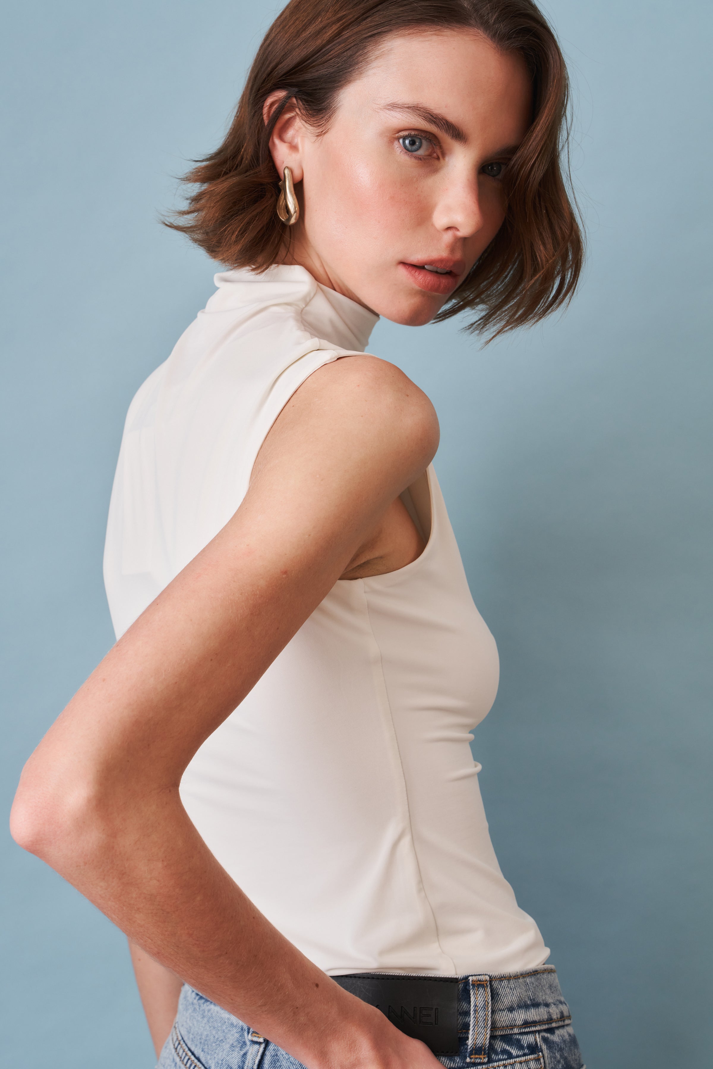 Alexandra Mock Neck Tee