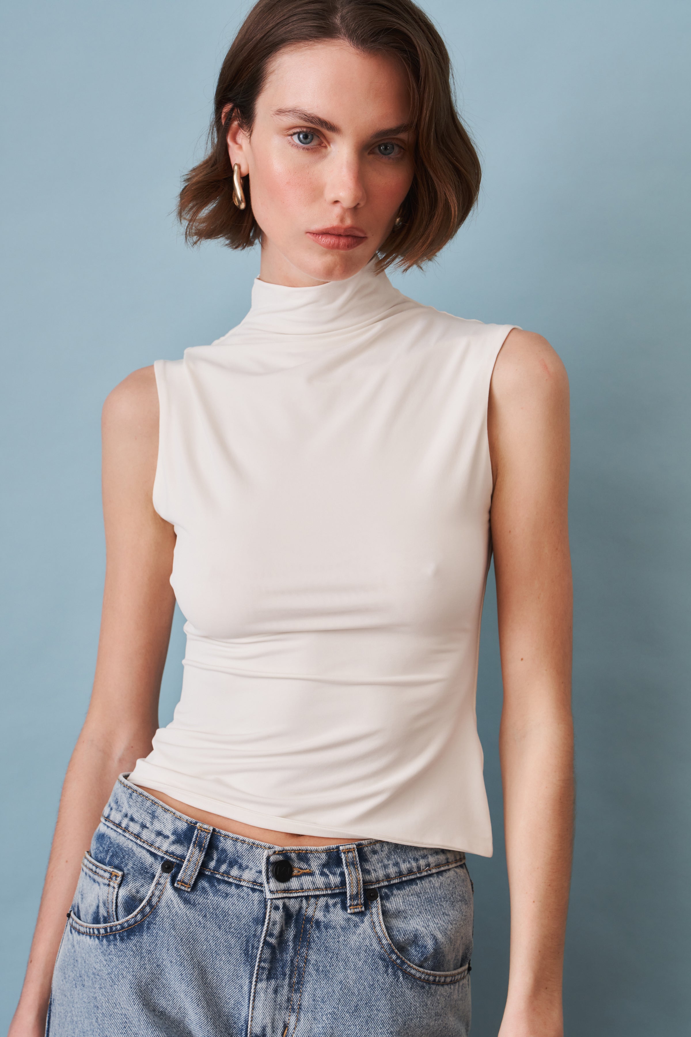 Alexandra Mock Neck Tee