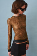 Olive Lace Top