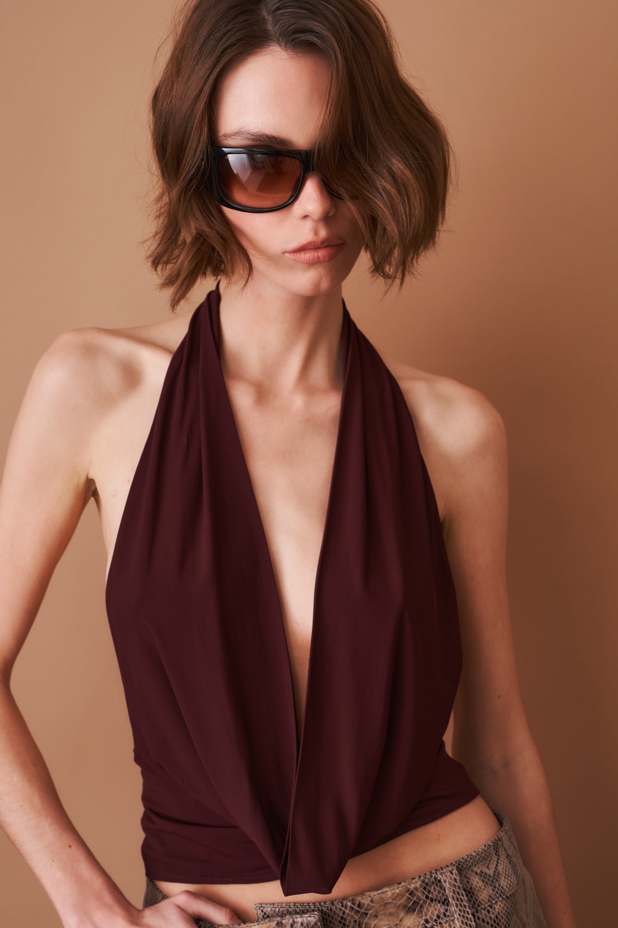 Nico Cowl Halter Top