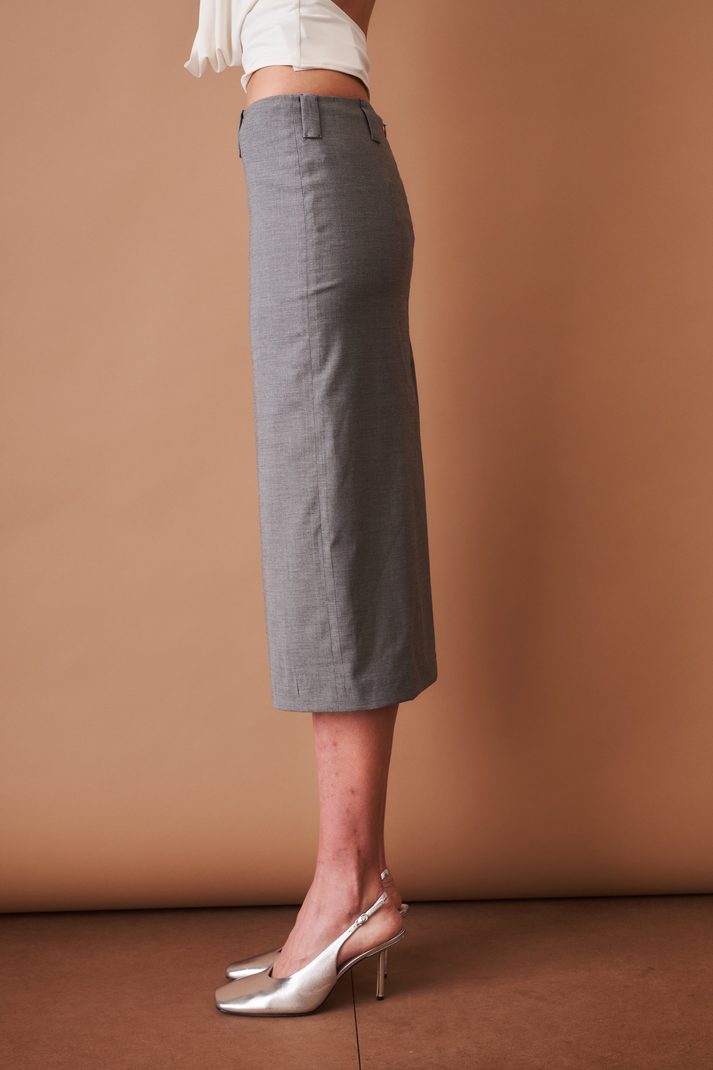 Wool Midi Skirt