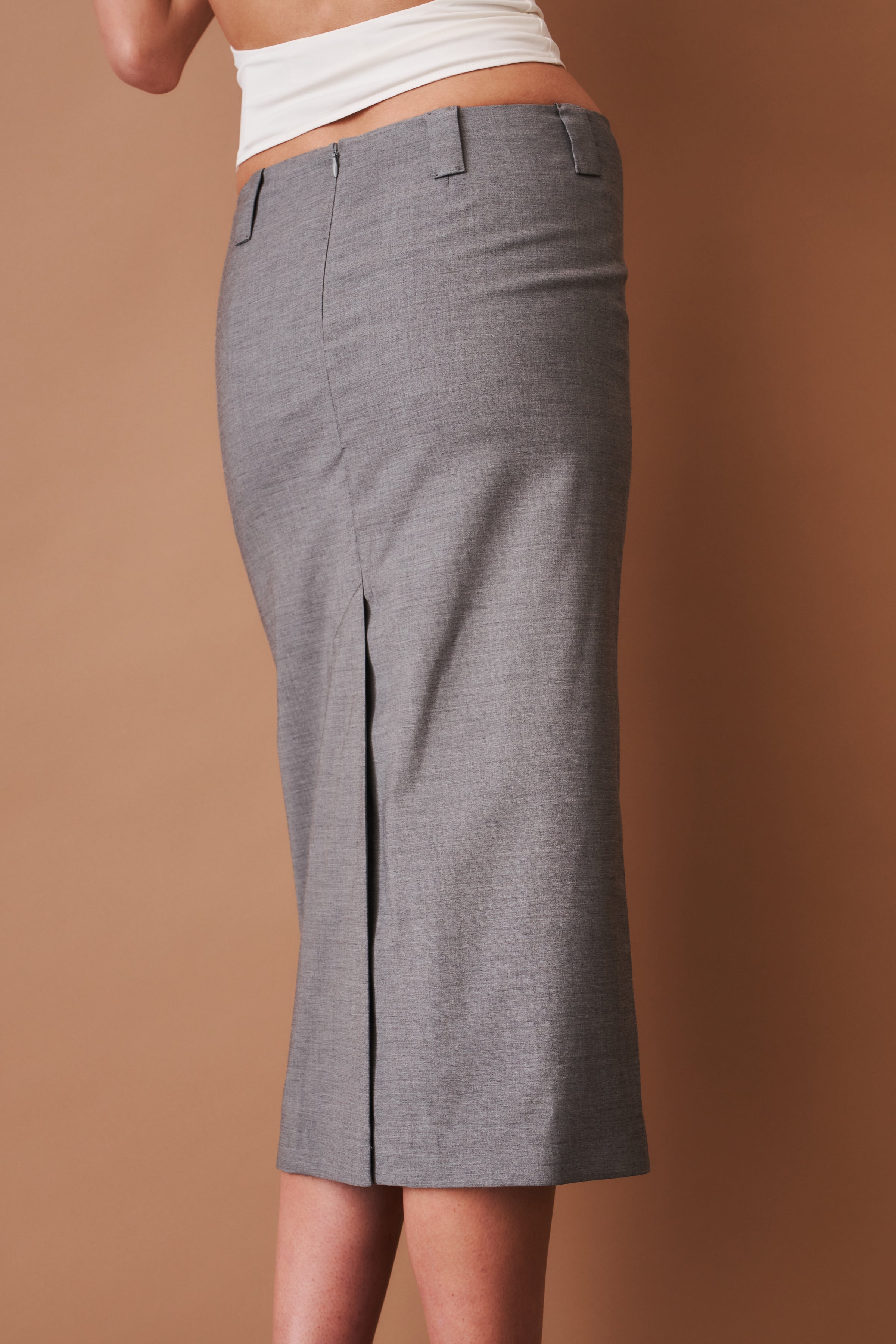 Wool Midi Skirt