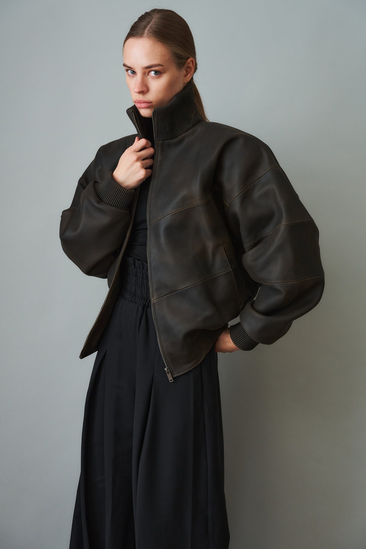 Bomber Jacket Lambskin Brown