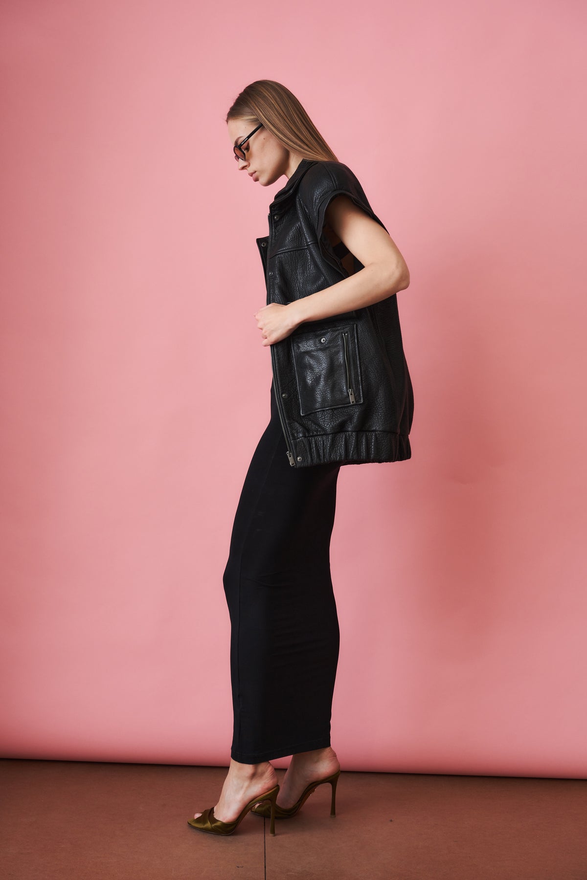 Grained Lambskin Jacket Black