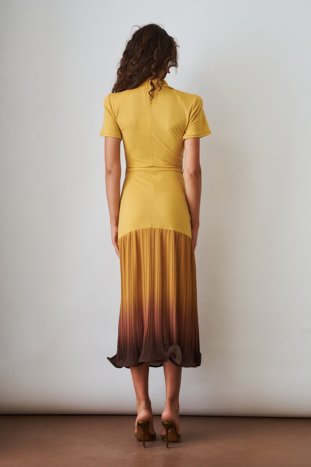 Polo Dress Degradé Pleated Skirt - DÉSORDRE