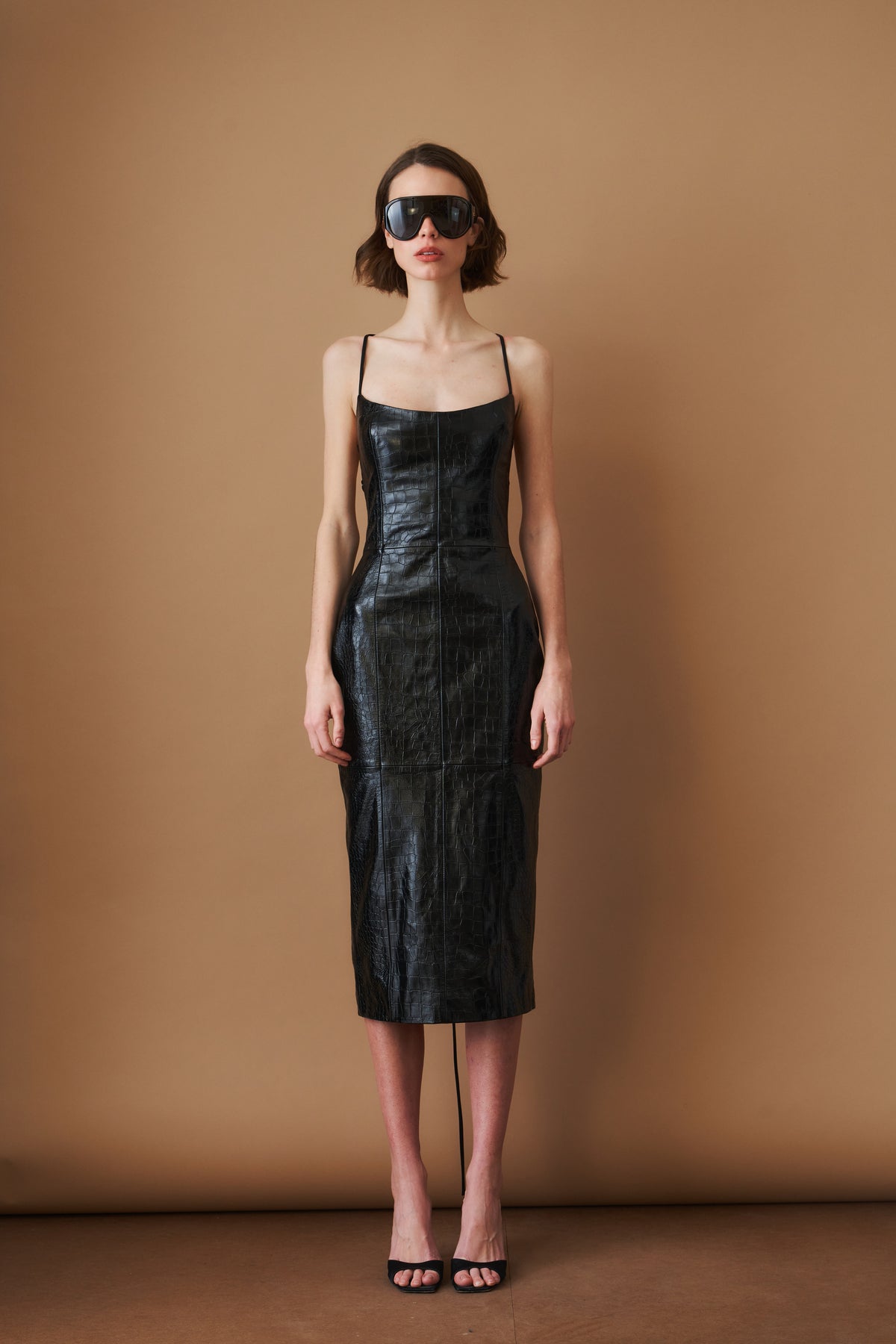 Leather Midi Dress