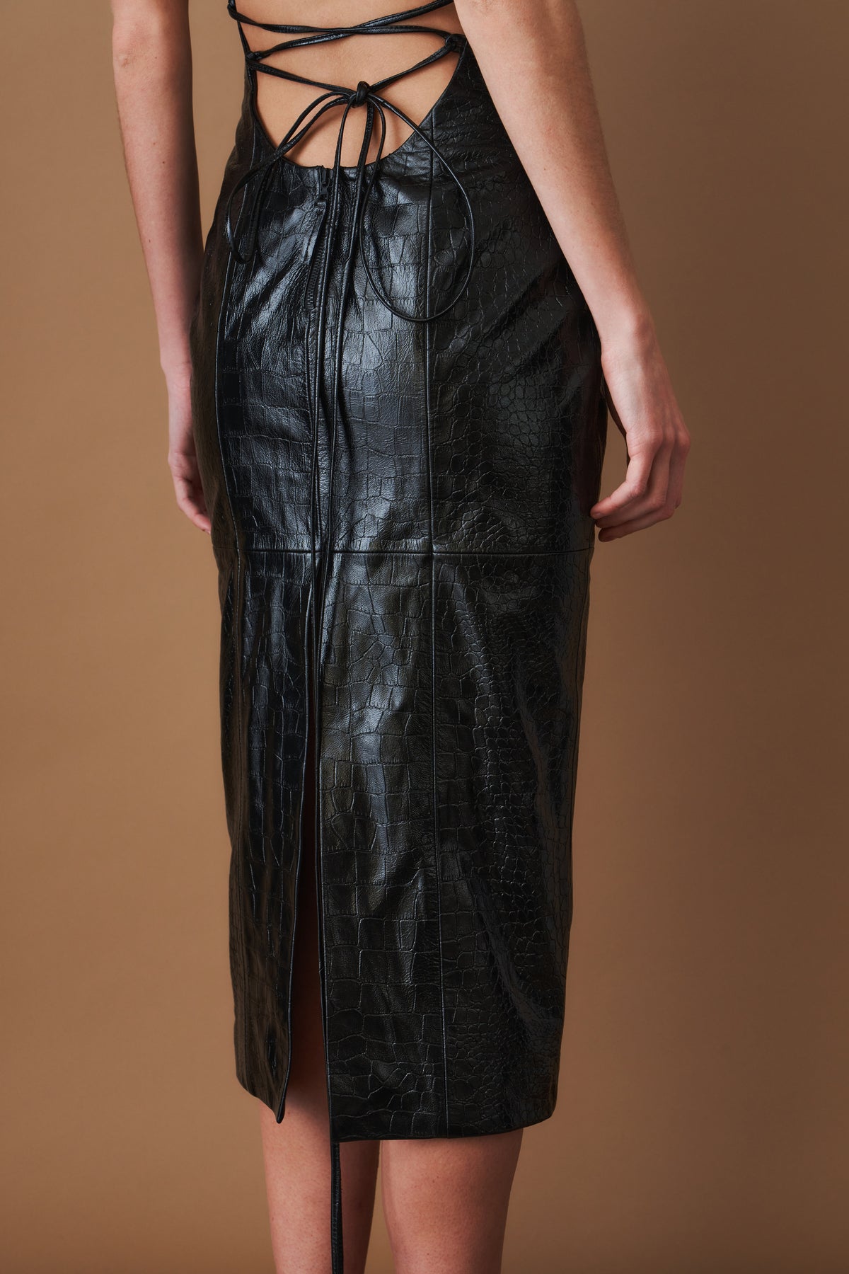 Leather Midi Dress