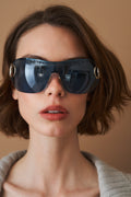 Horsebit Shield Sunglasses