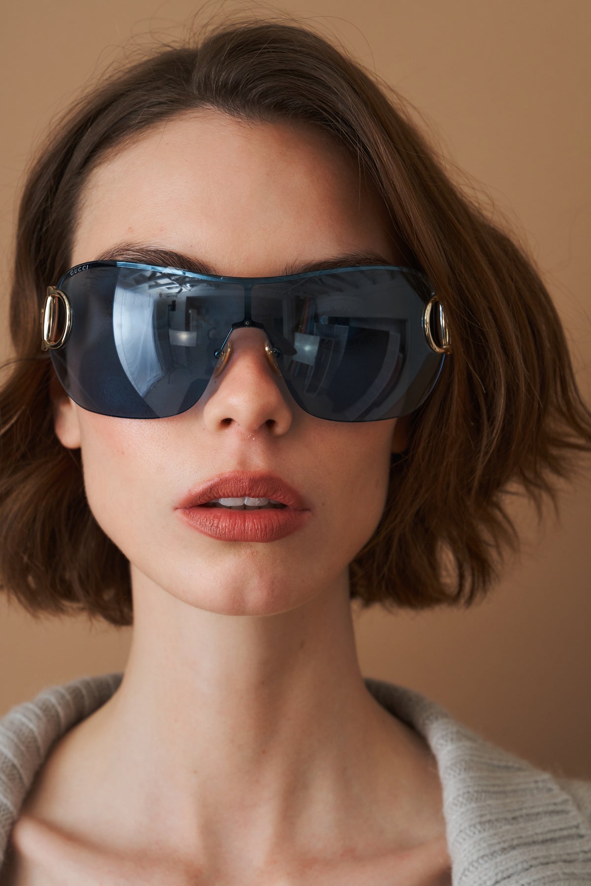 Horsebit Shield Sunglasses