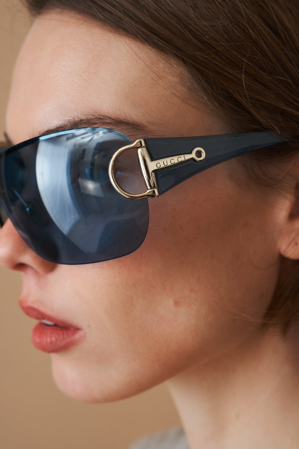 Horsebit Shield Sunglasses