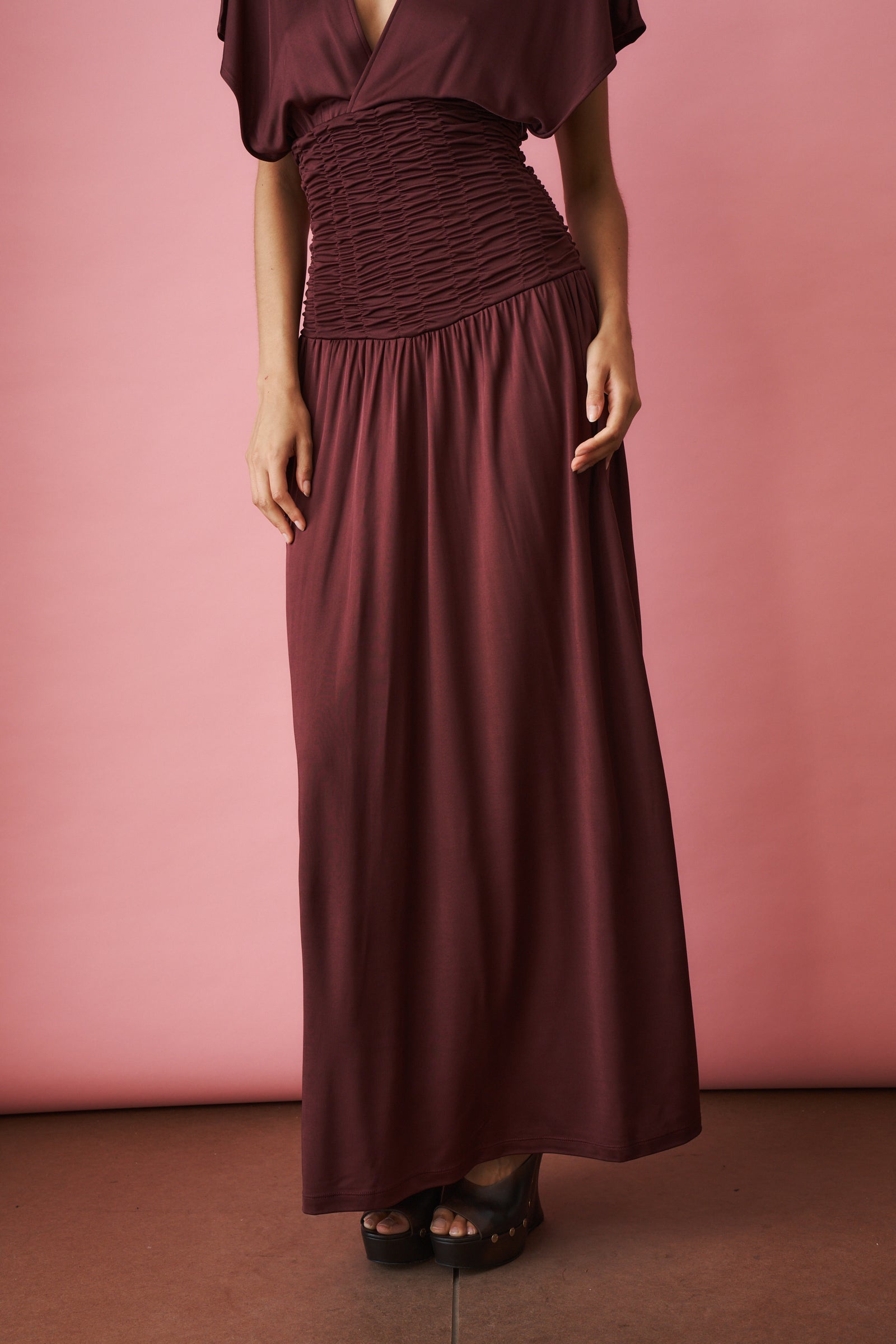Anara Dress Merlot - DÉSORDRE