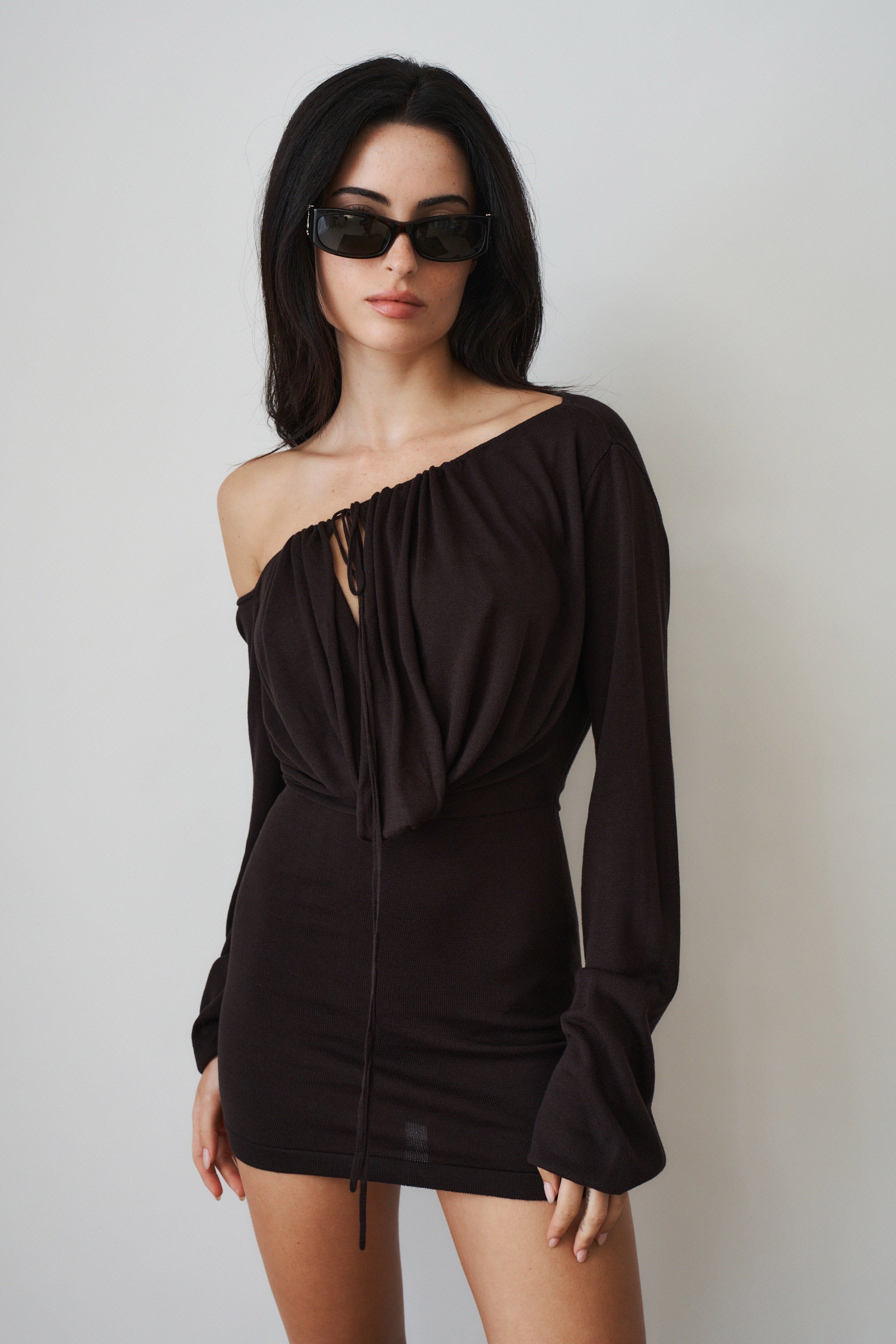Sola Mini Dress Chocolate - DÉSORDRE