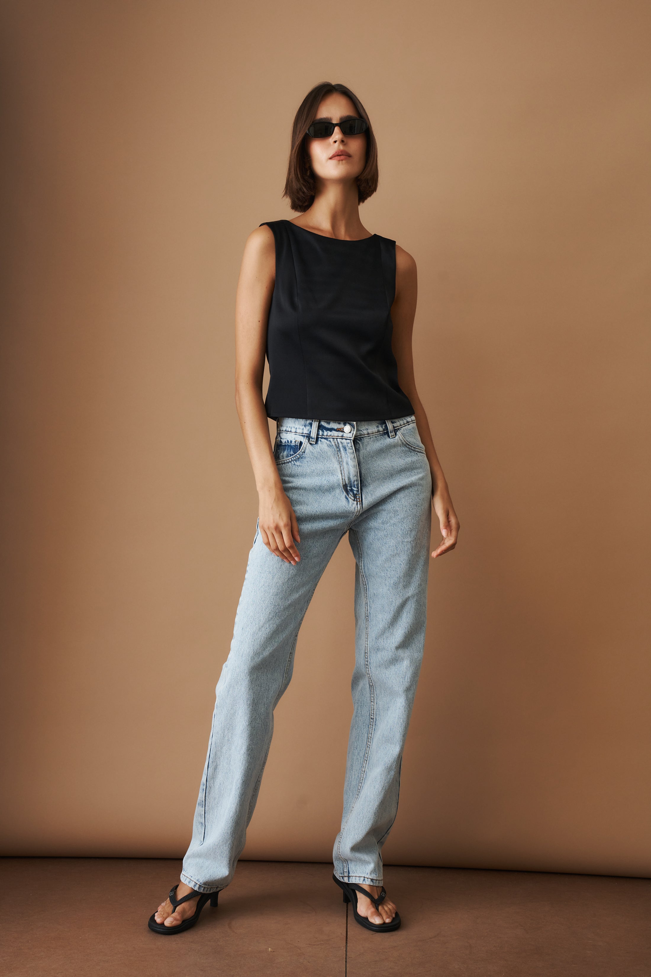 DÉSORDRE Hargrave Top, stylish women's top with a relaxed fit and soft fabric, shown in a neutral color.