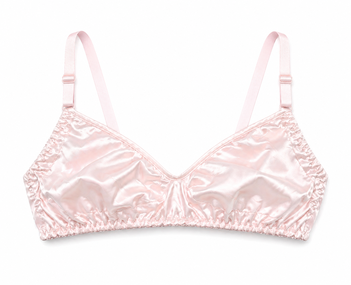 Belmont Pink Silk Bra - DÉSORDRE