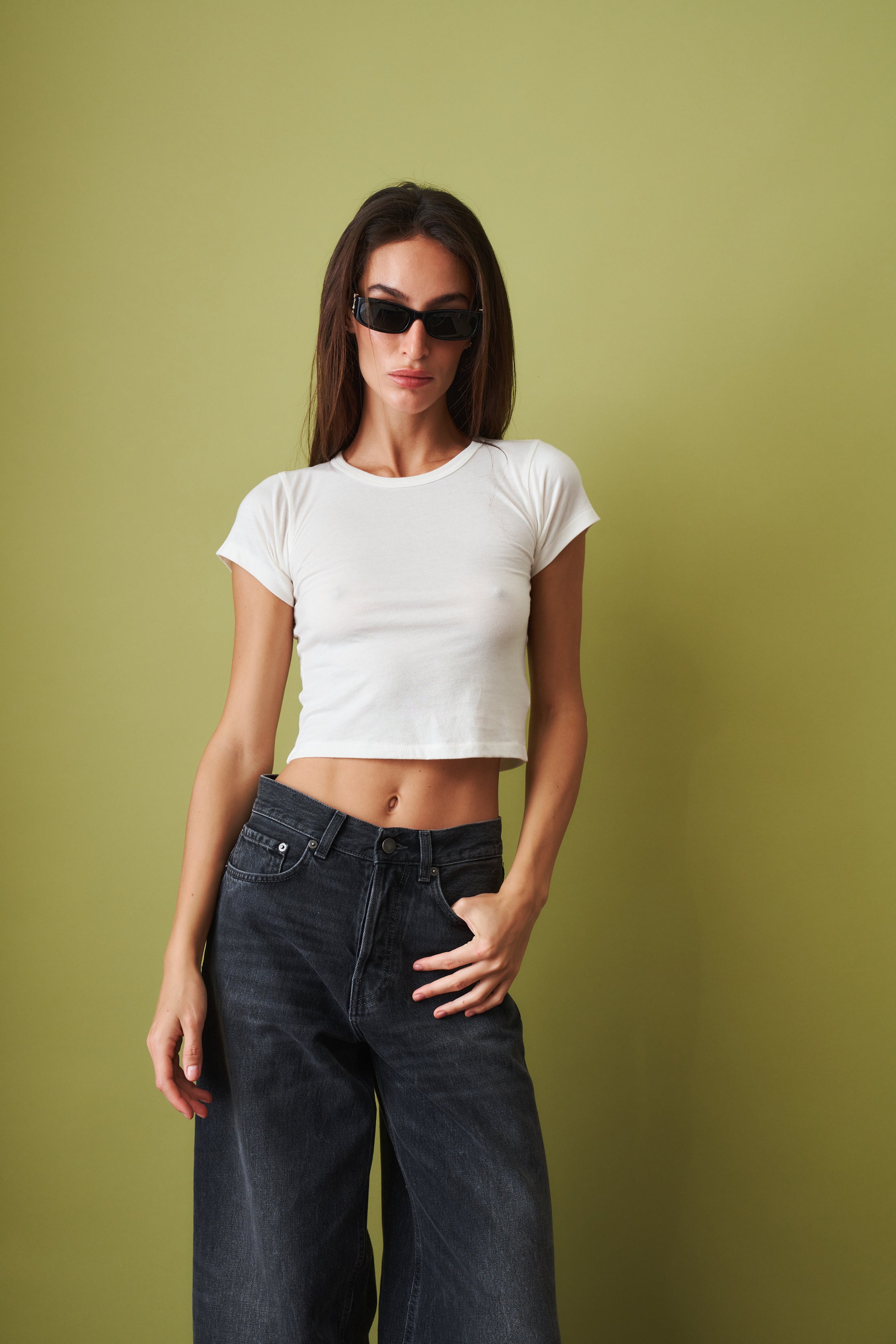 Short Sleeve Baby Tee Ivory - DÉSORDRE