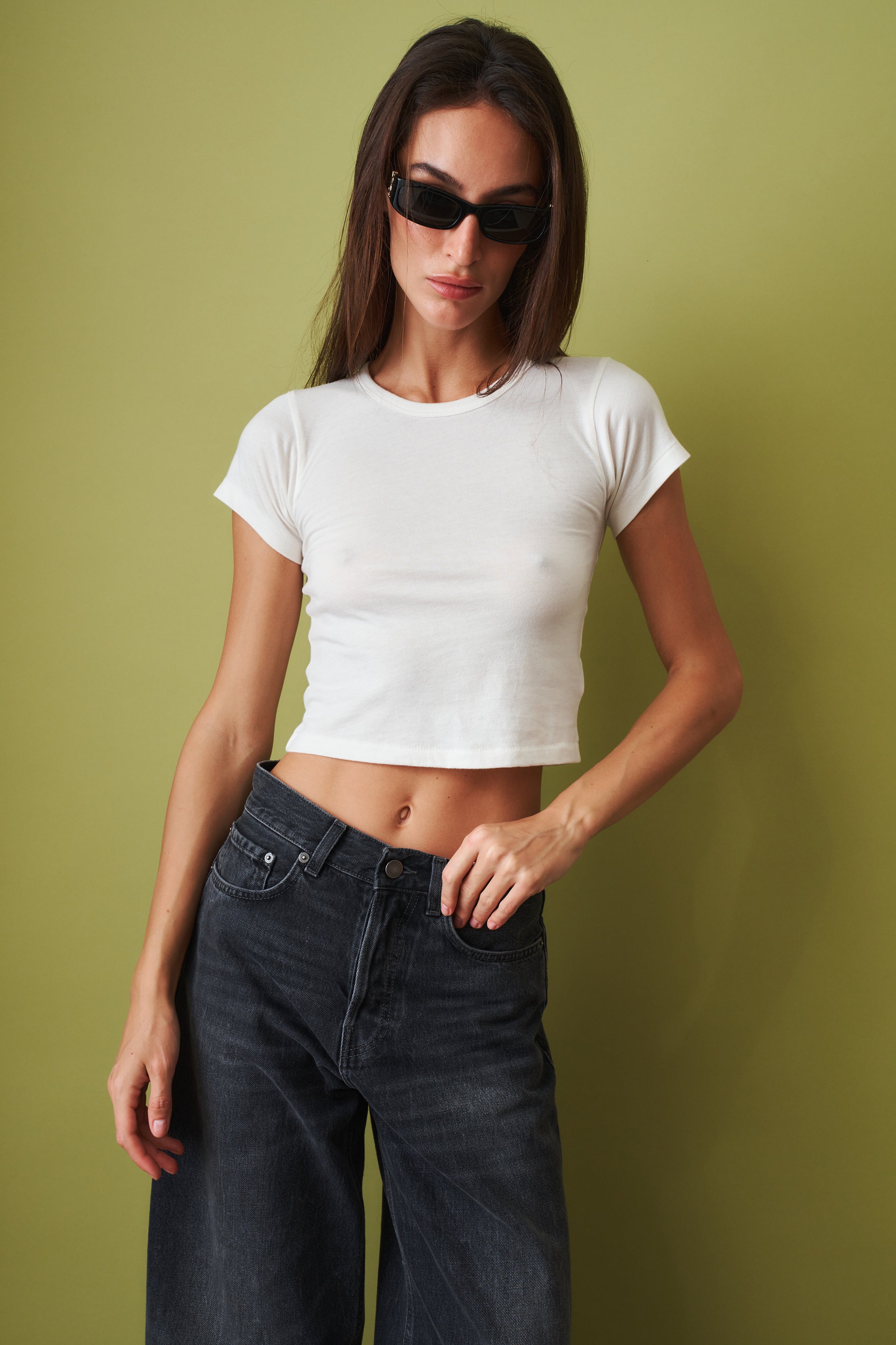 Short Sleeve Baby Tee Ivory - DÉSORDRE