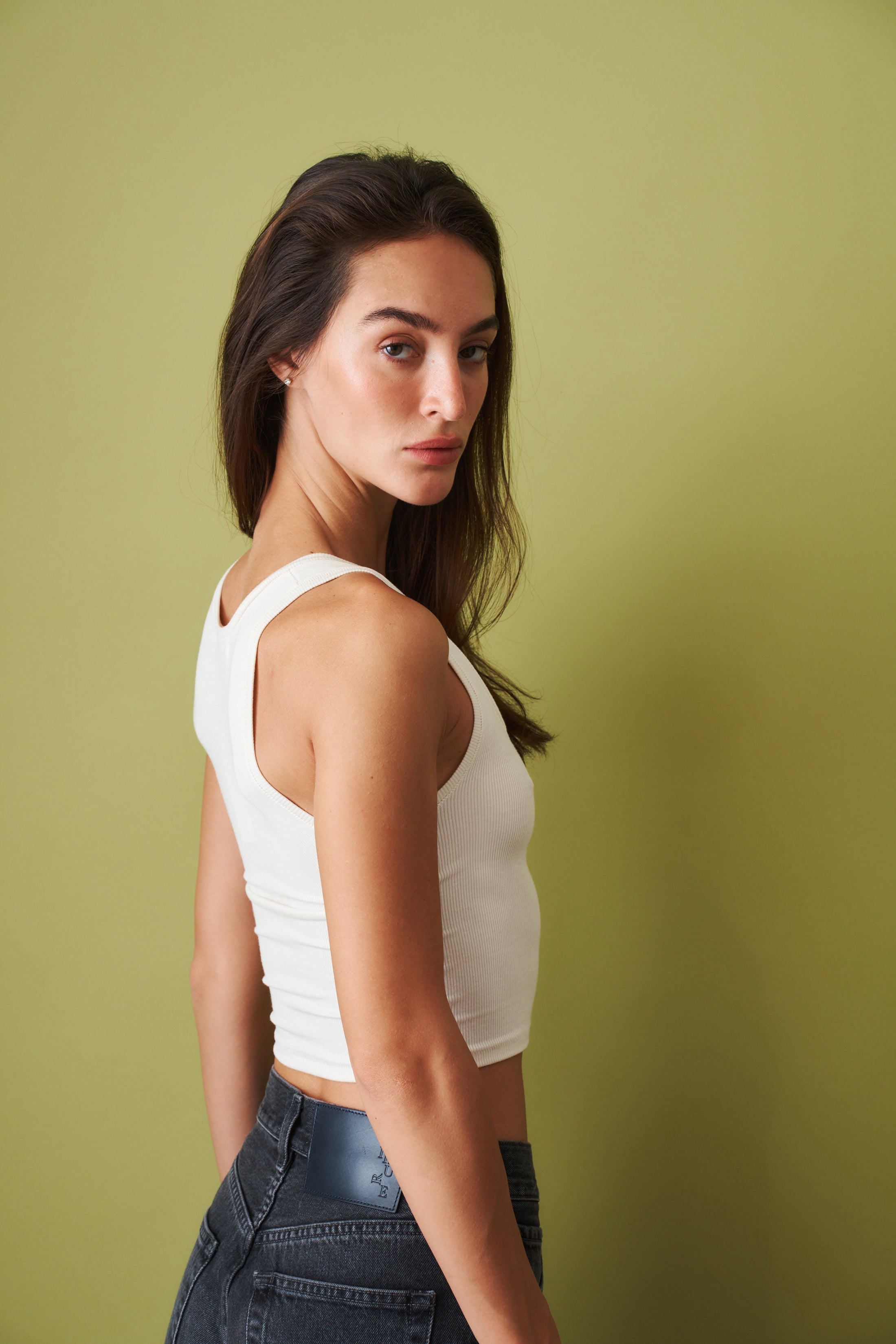 Square Neck Tank Cream - DÉSORDRE