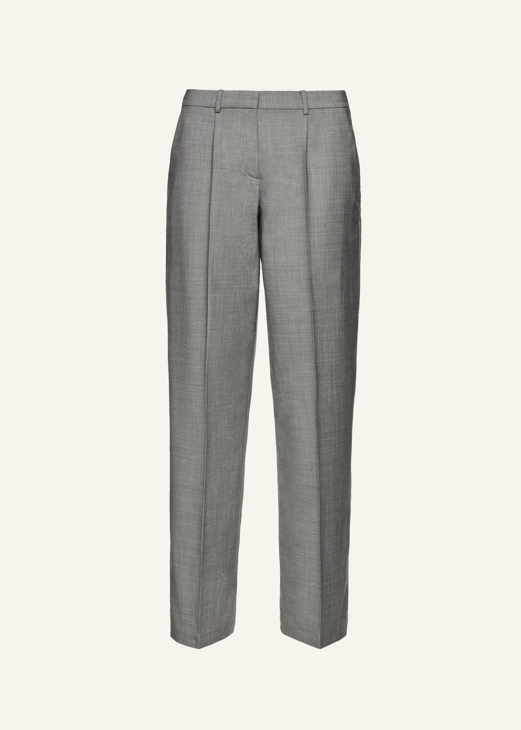 Wide Leg Tailored Wool Grey Pants