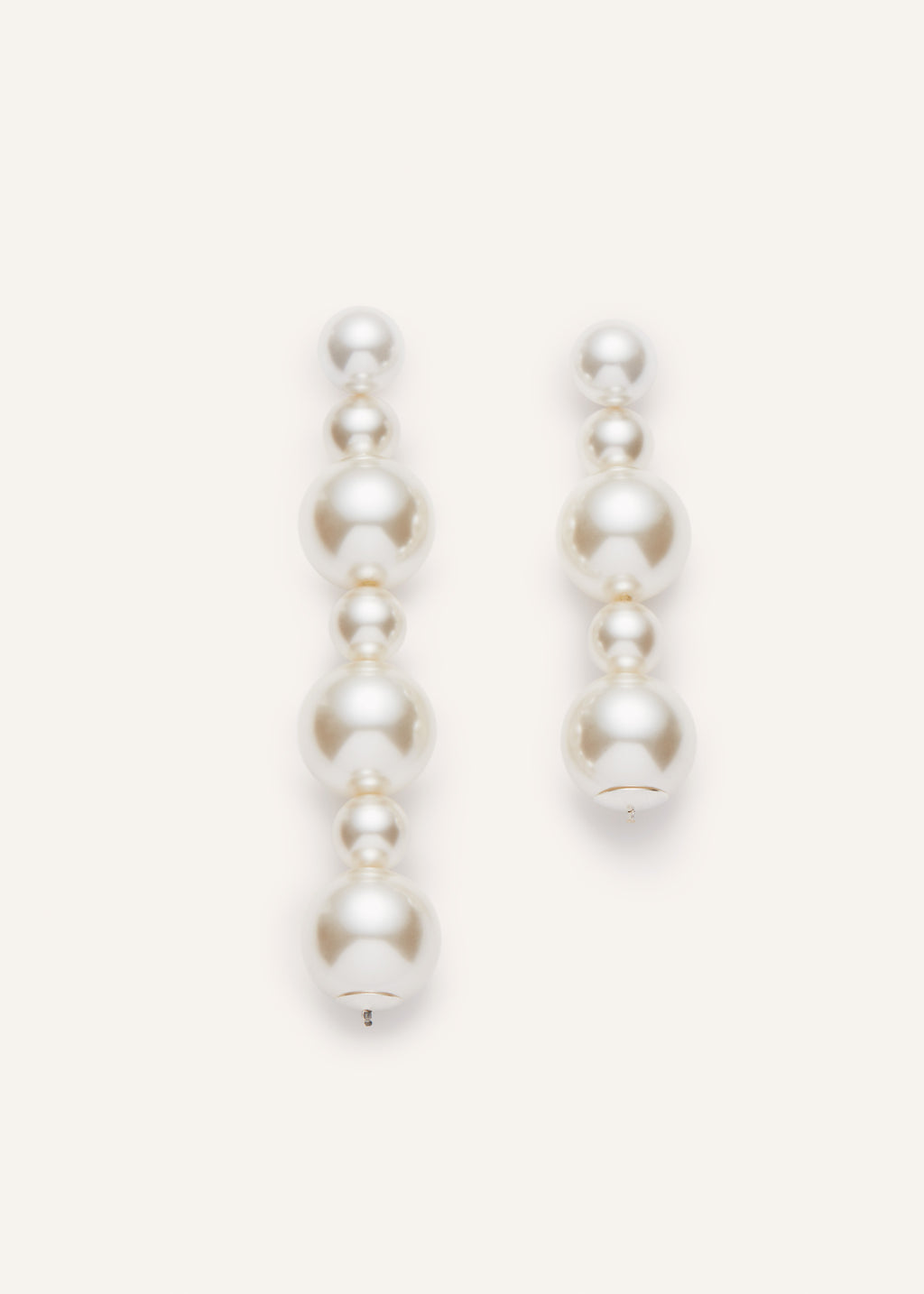 Asymmetrical Pearl Strand Earrings