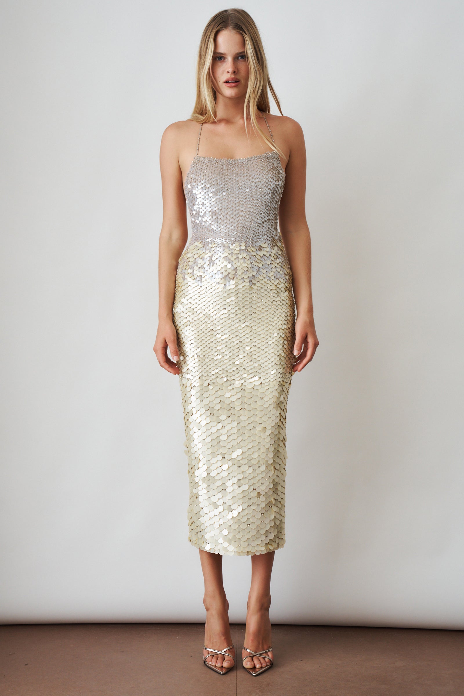 Lea Dress Silver Multi Sequin - DÉSORDRE