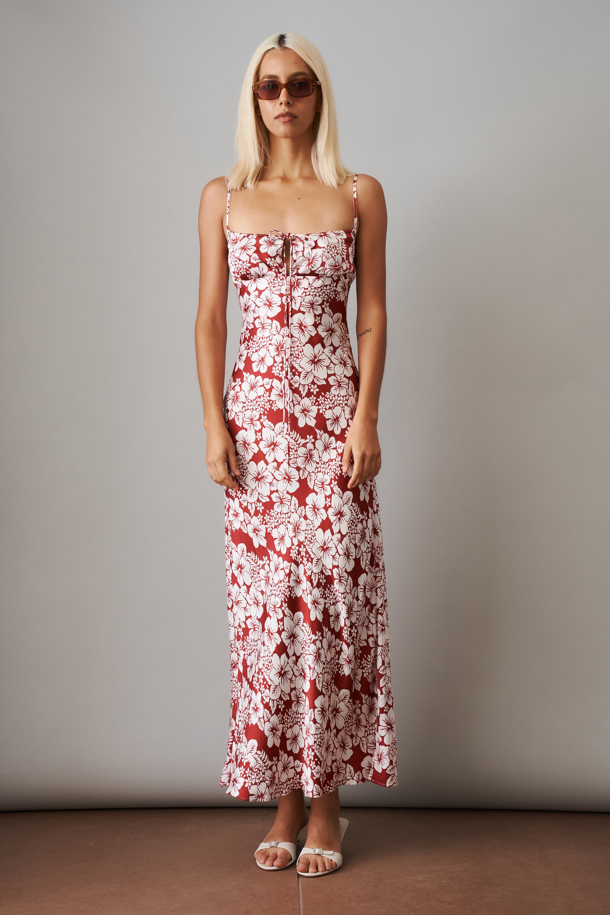 Slip Dress Hibiscus - DÉSORDRE