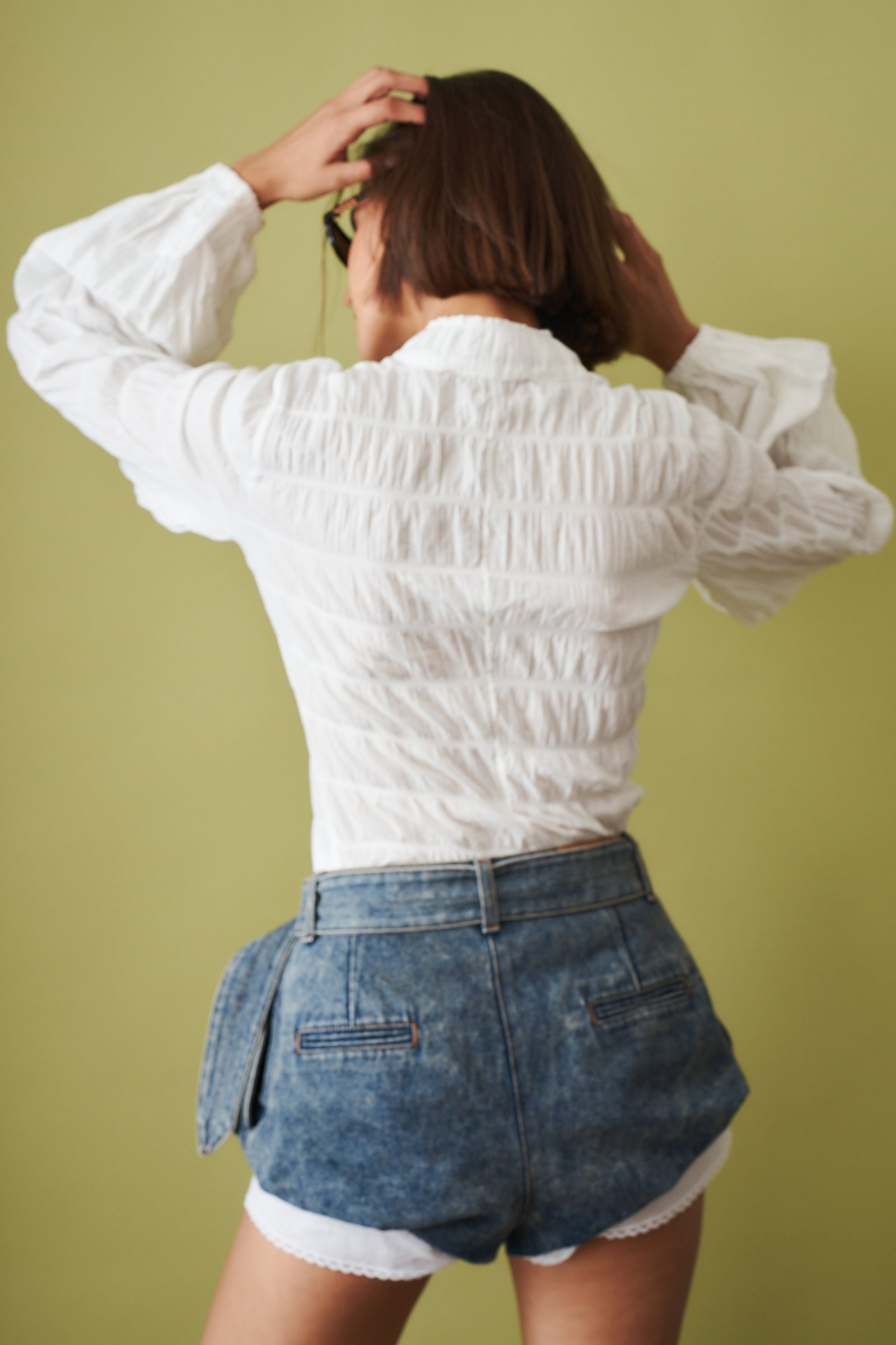 Belted Vintage Denim Shorts - DÉSORDRE