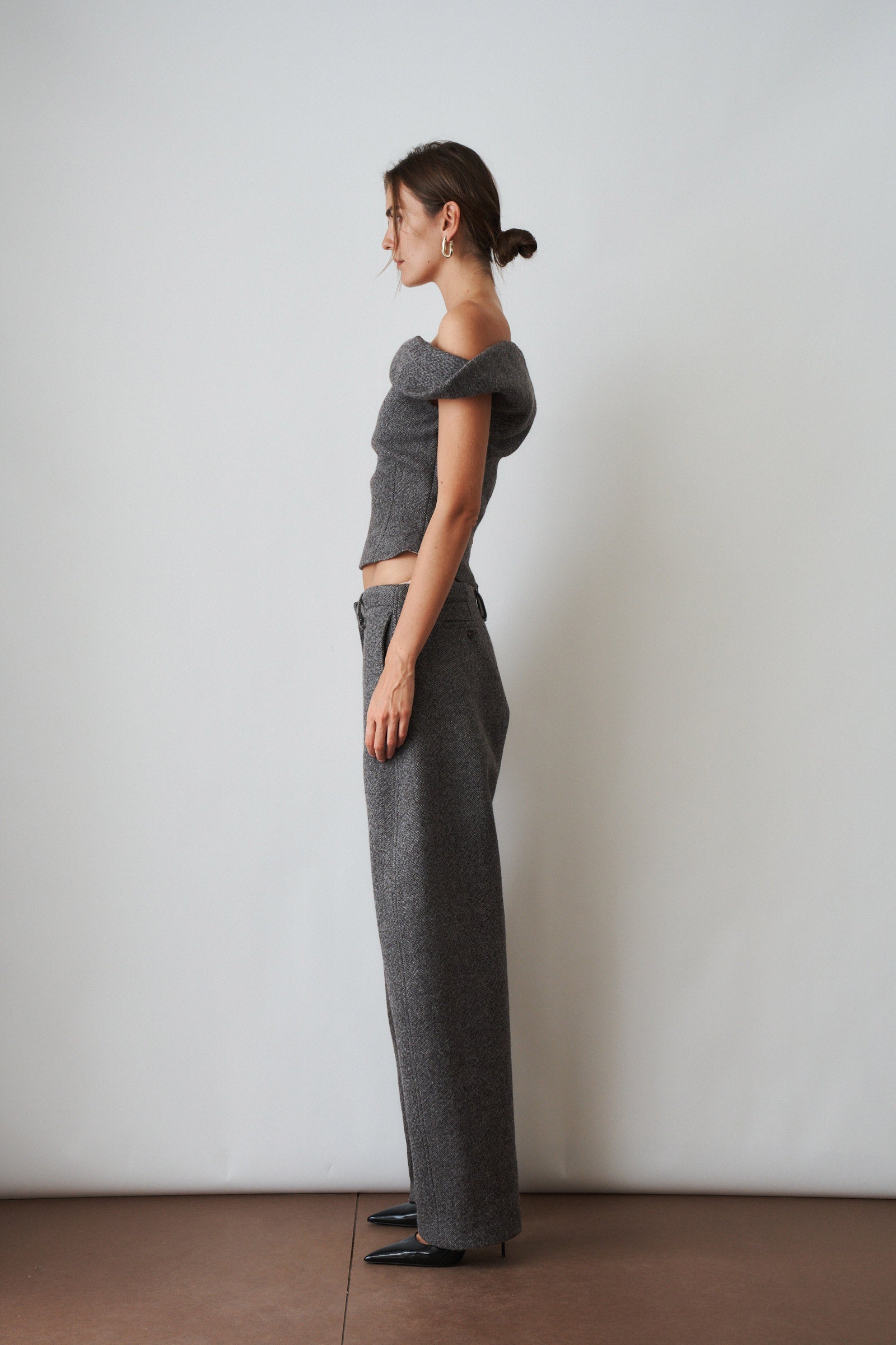 Petal Wool Top Grey - DÉSORDRE