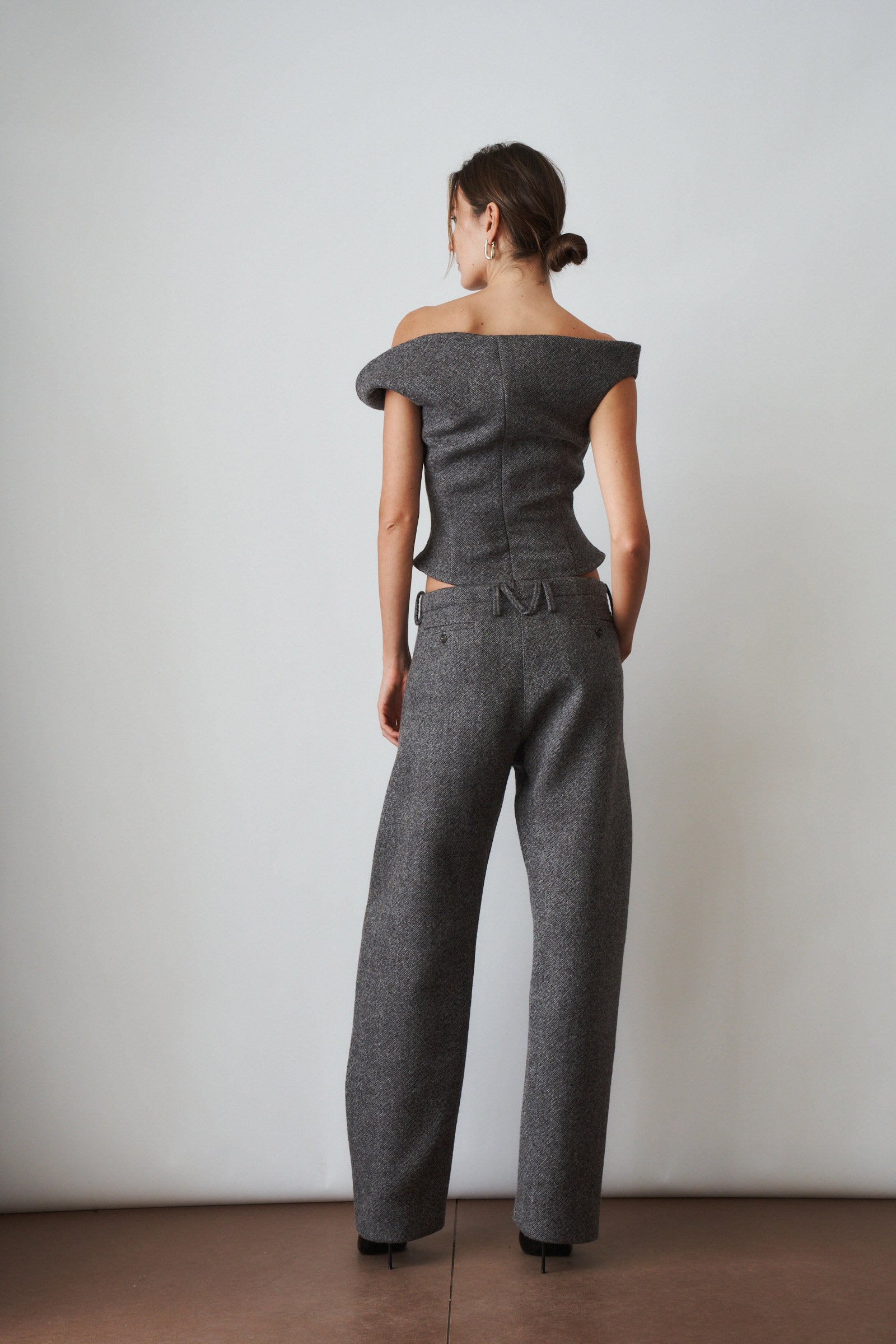 Petal Wool Top Grey - DÉSORDRE