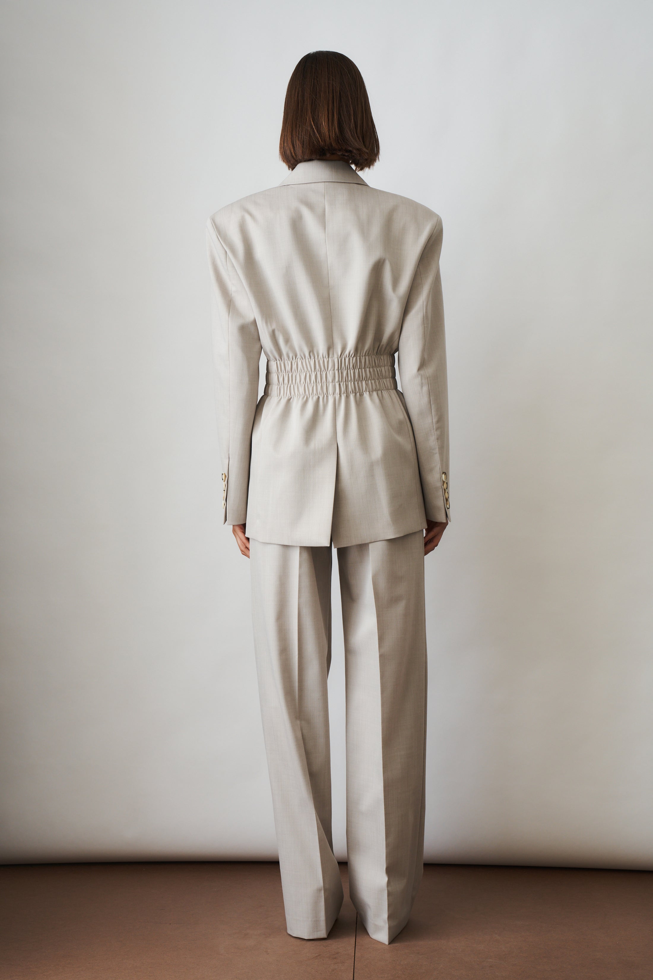 Taupe Viscose Wool Jacket - DÉSORDRE